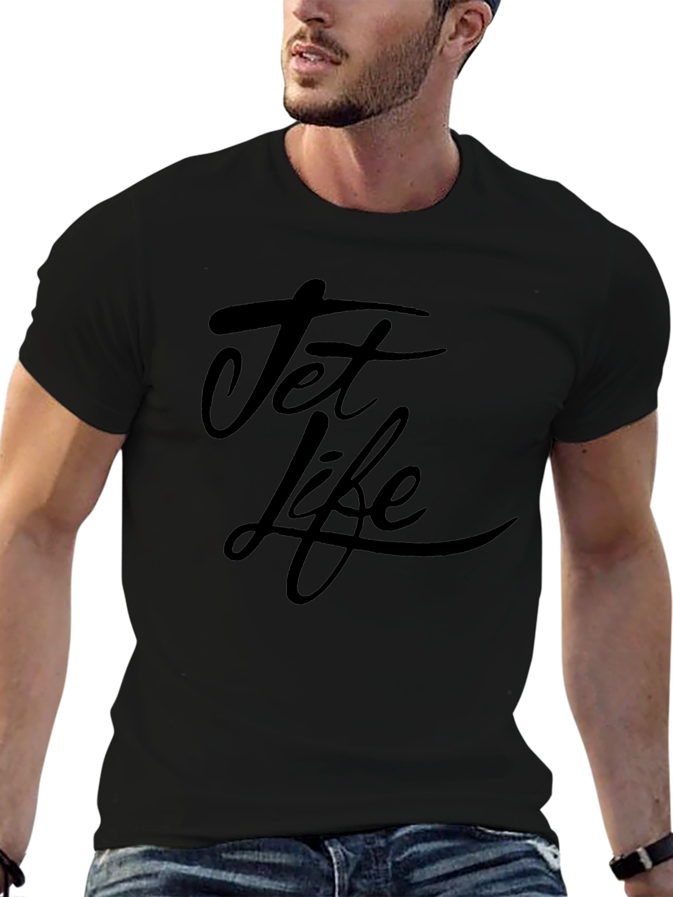Jet Life Black T-Shirt - Casual Style
