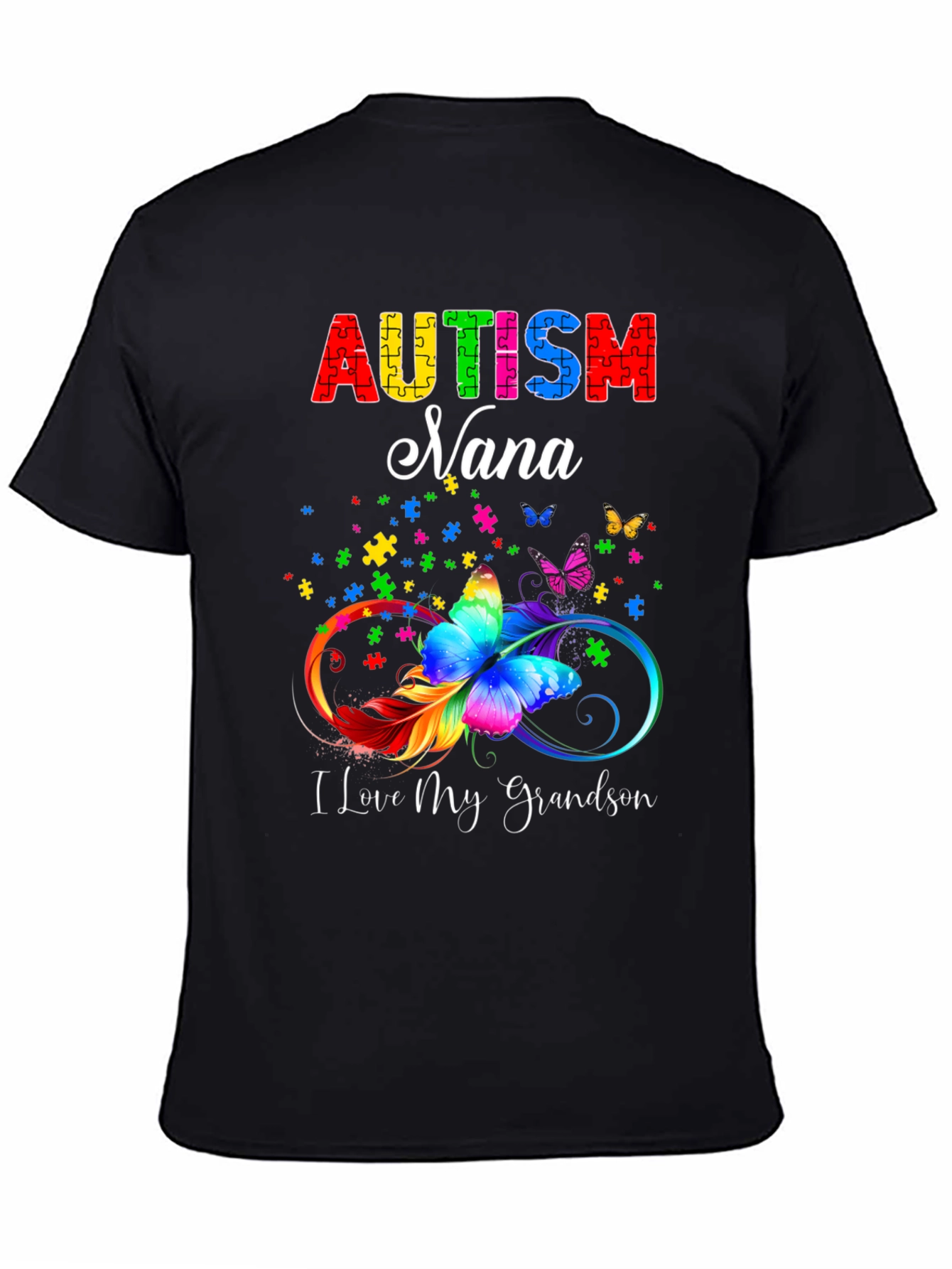 Autism Nana T-Shirt: Love My Grandson Tee
