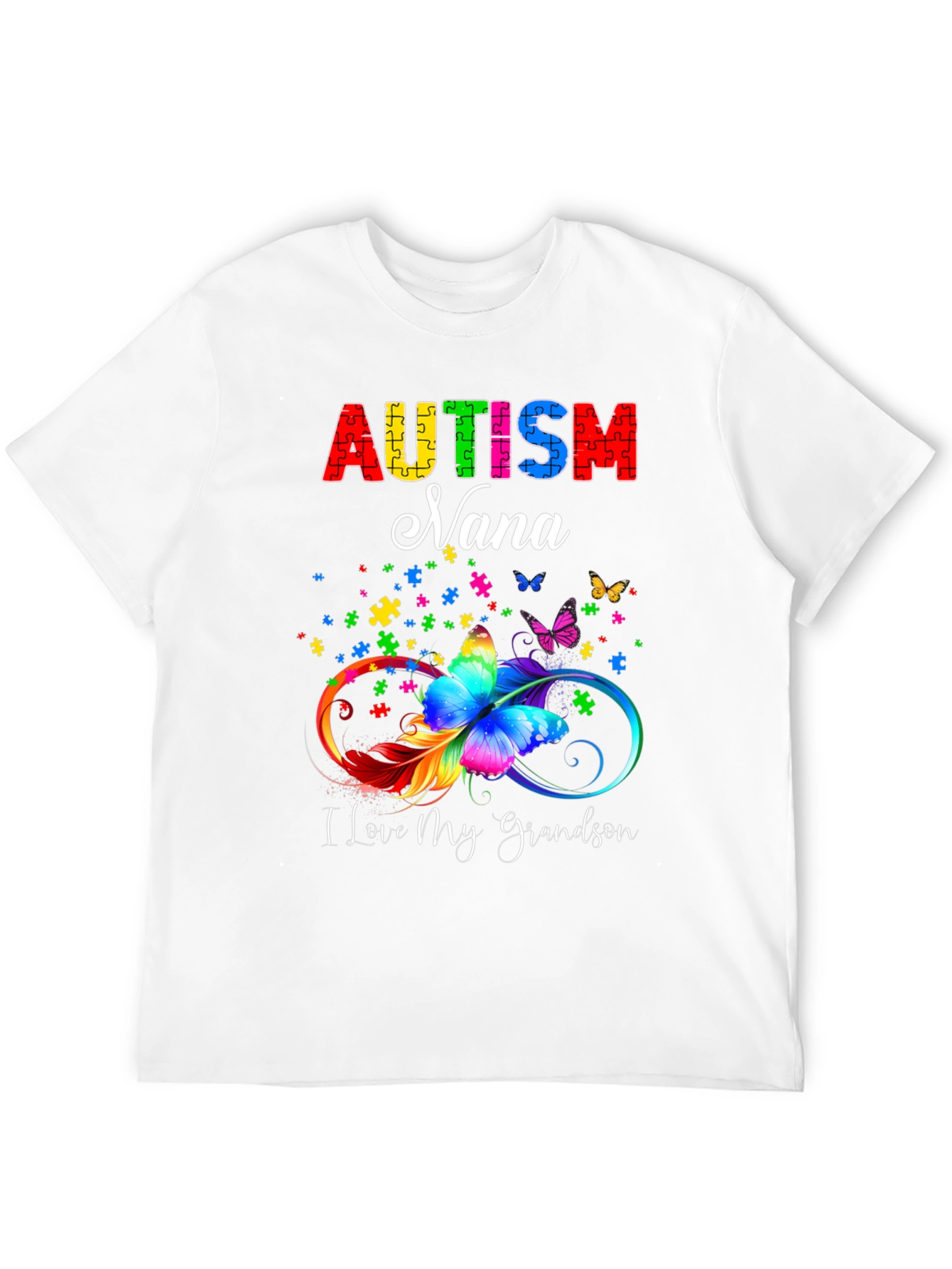 Autism Nana T-Shirt: Love My Grandson Tee