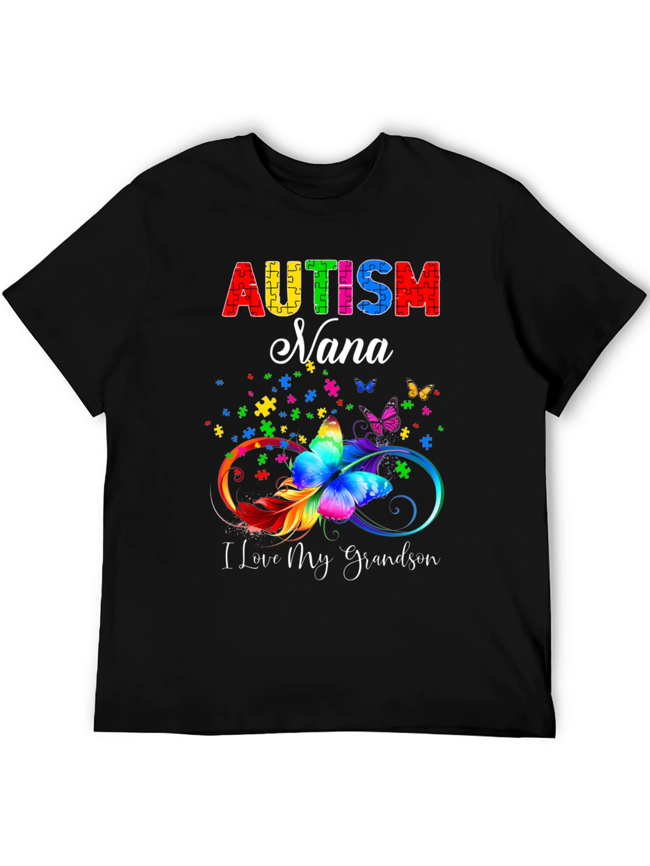 Autism Nana T-Shirt: Love My Grandson Tee