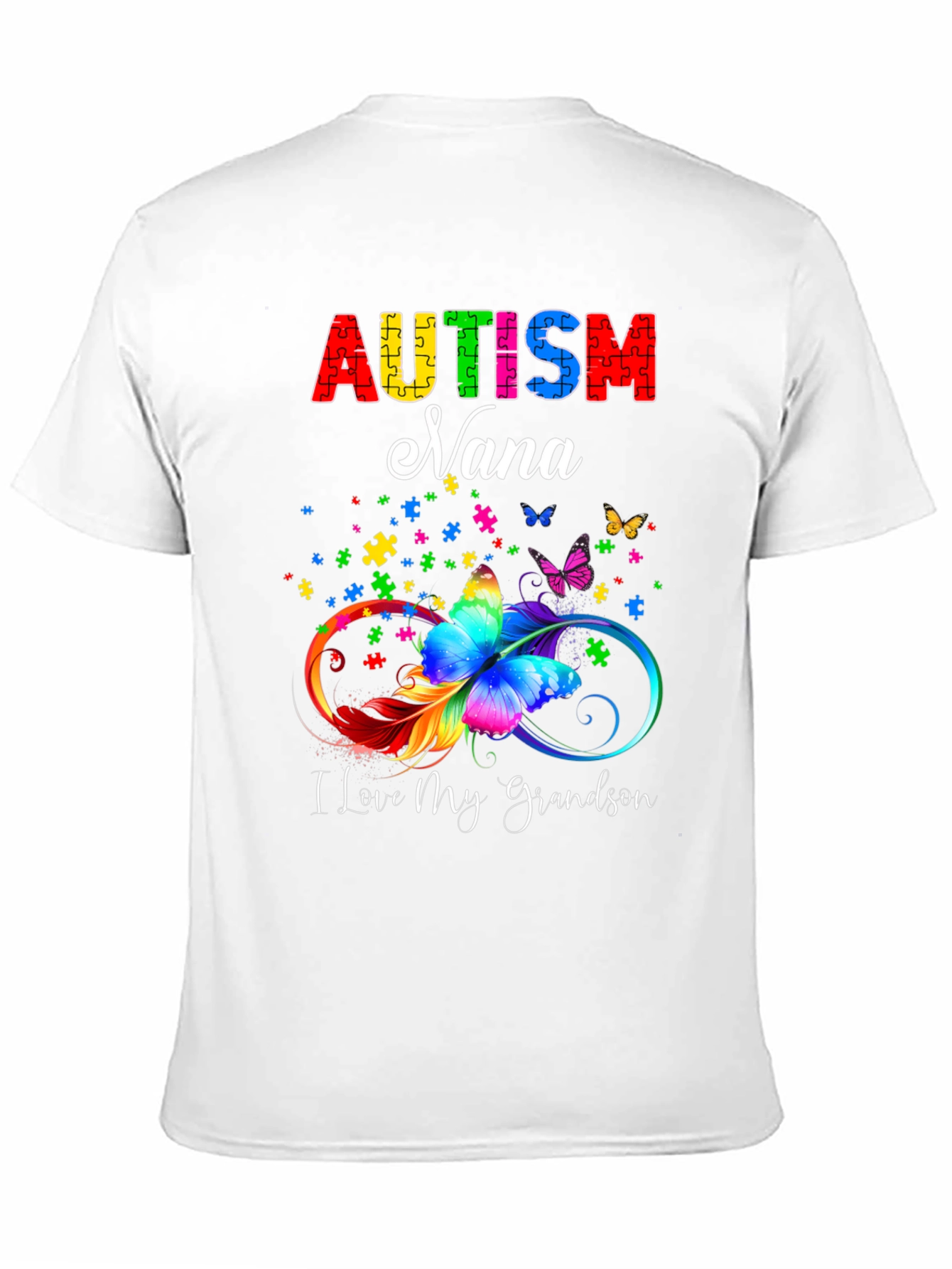 Autism Nana T-Shirt: Love My Grandson Tee