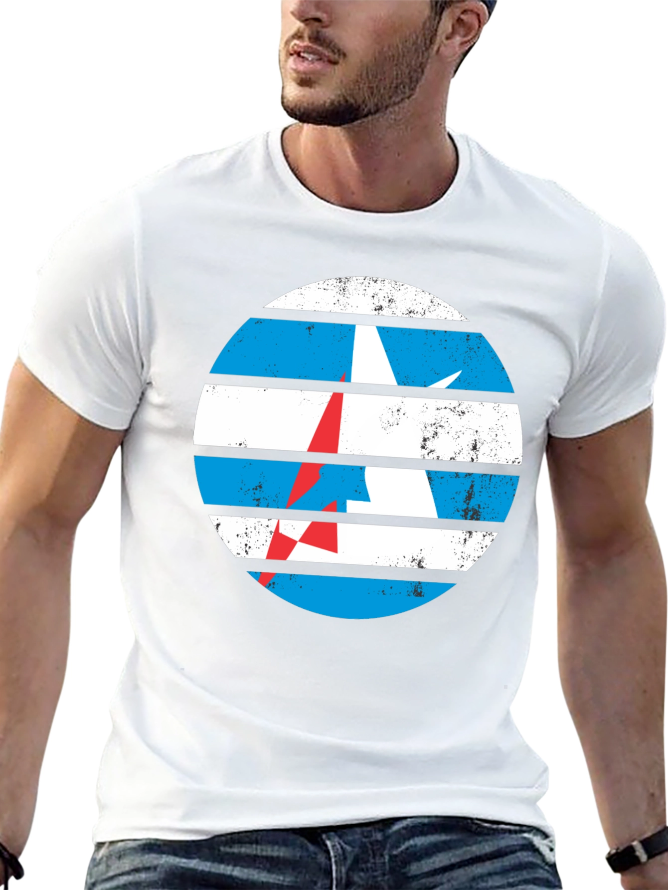 Retro Circle Graphic Tee - Classic Design
