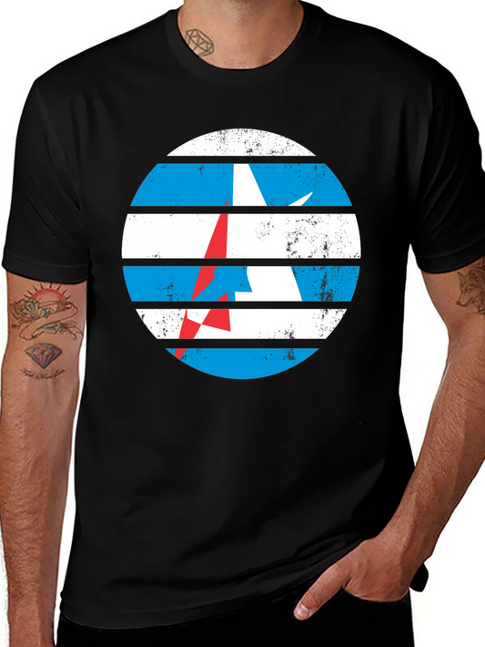 Retro Circle Graphic Tee - Classic Design