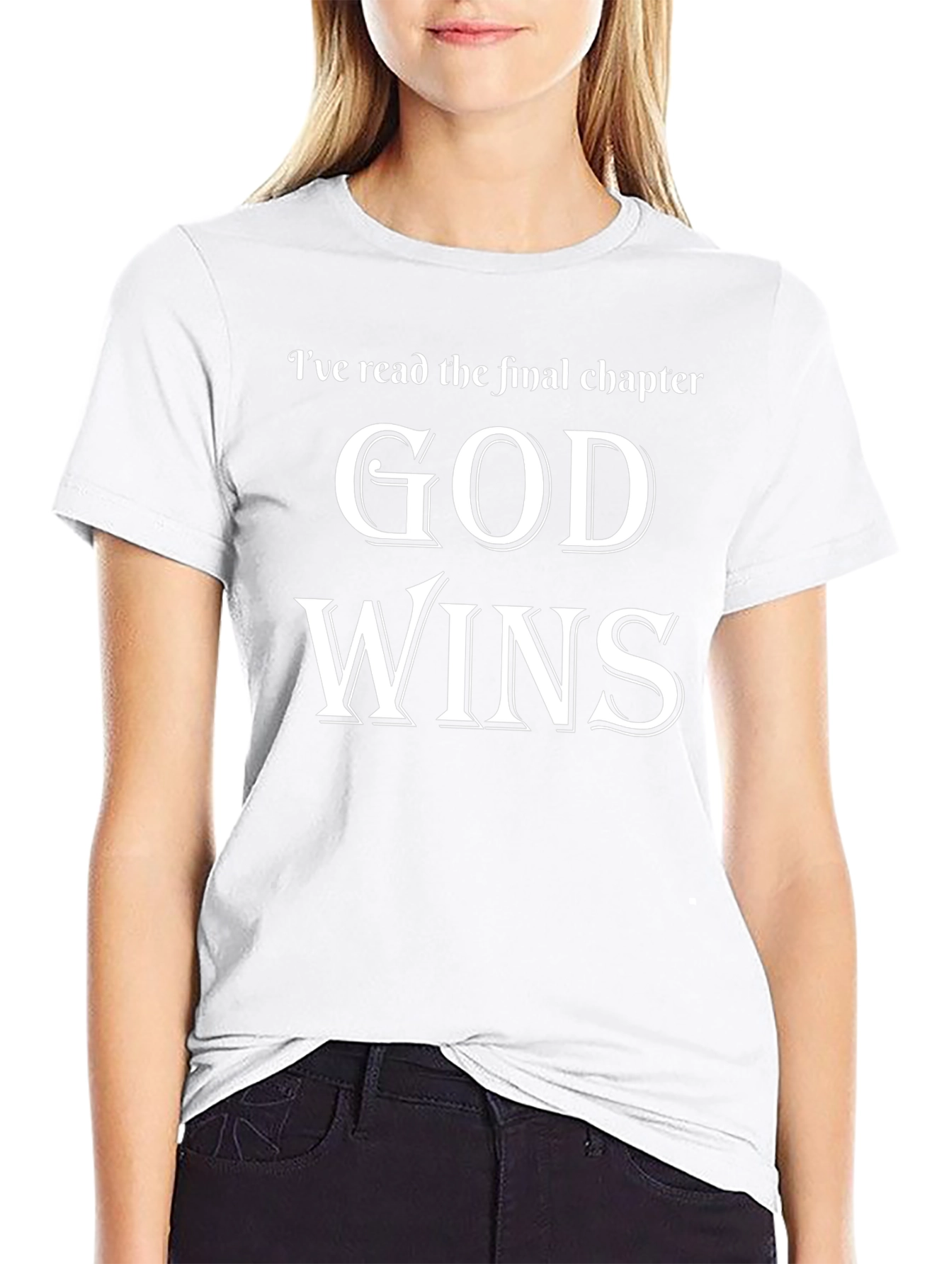 God Wins Black T-Shirt Christian Faith Apparel