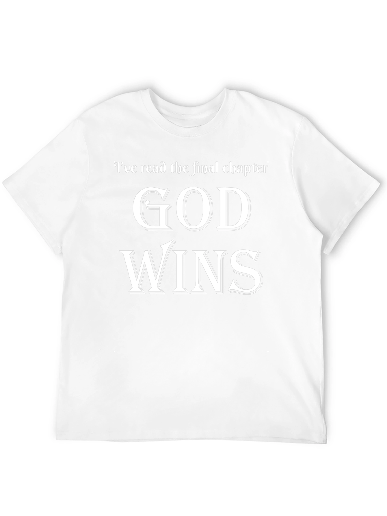 God Wins Black T-Shirt Christian Faith Apparel