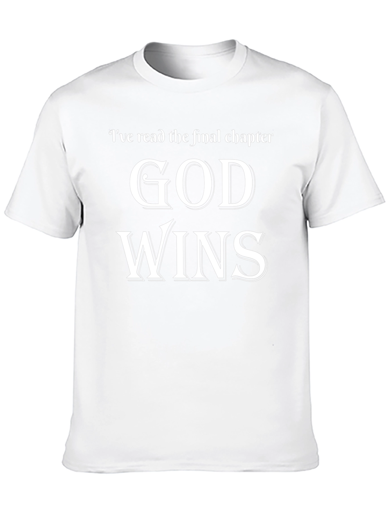 God Wins Black T-Shirt Christian Faith Apparel