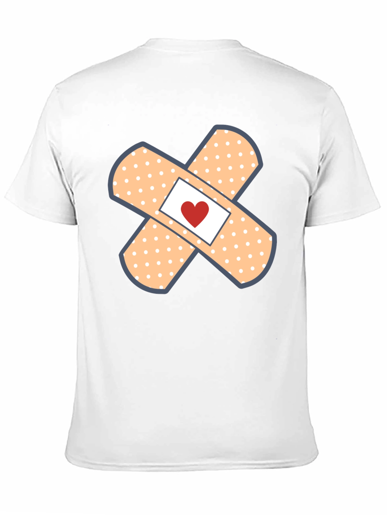 Heart Band-Aid Graphic Tee - Cute & Comfortable
