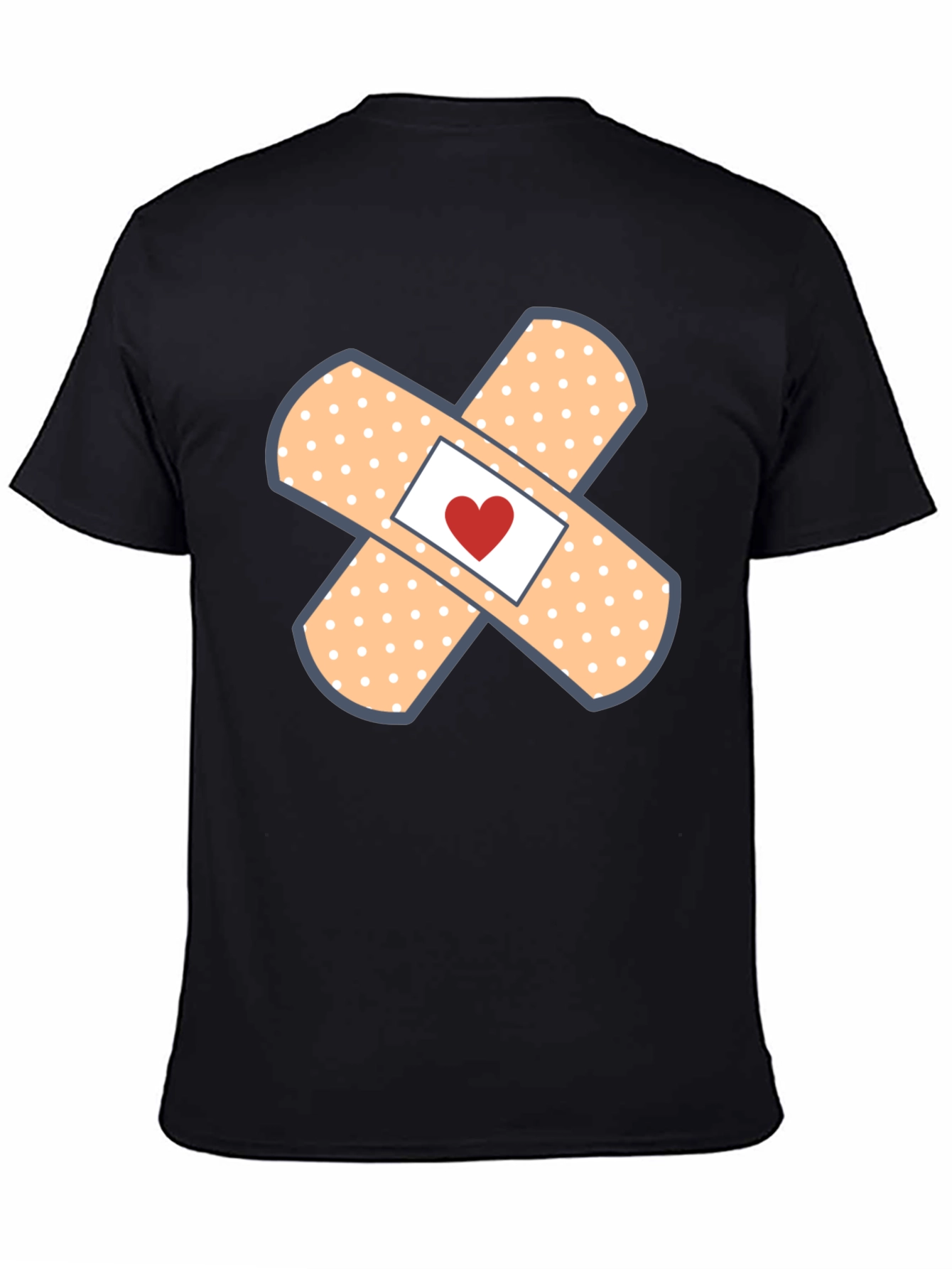 Heart Band-Aid Graphic Tee - Cute & Comfortable