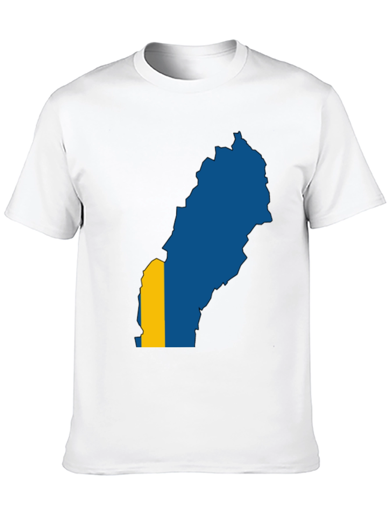 Sweden Map Flag Graphic Tee - Black T-Shirt