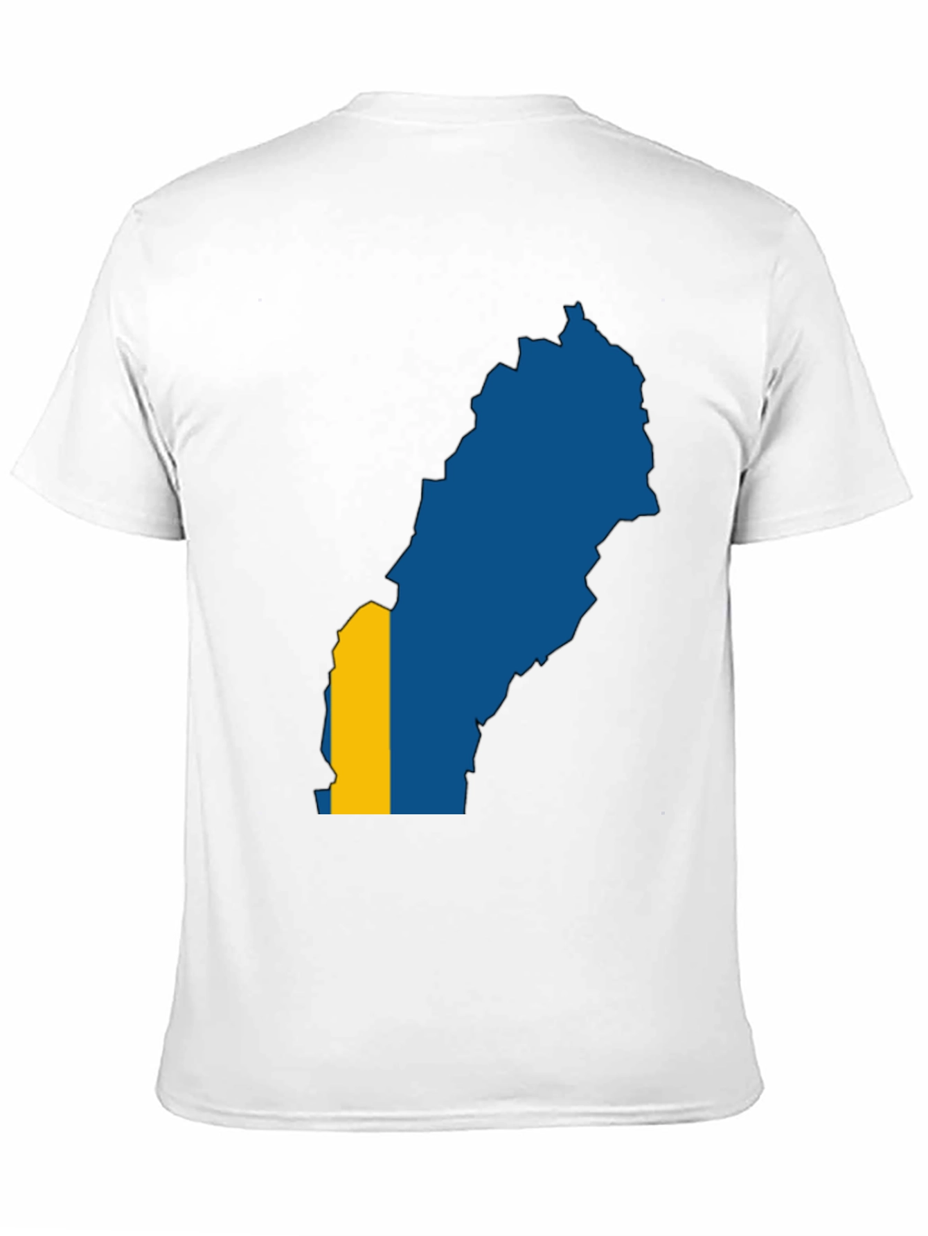 Sweden Map Flag Graphic Tee - Black T-Shirt