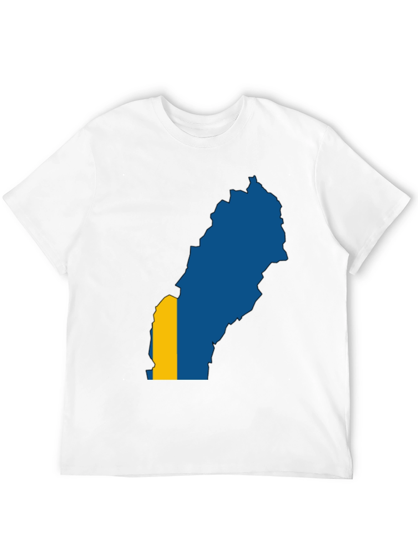 Sweden Map Flag Graphic Tee - Black T-Shirt