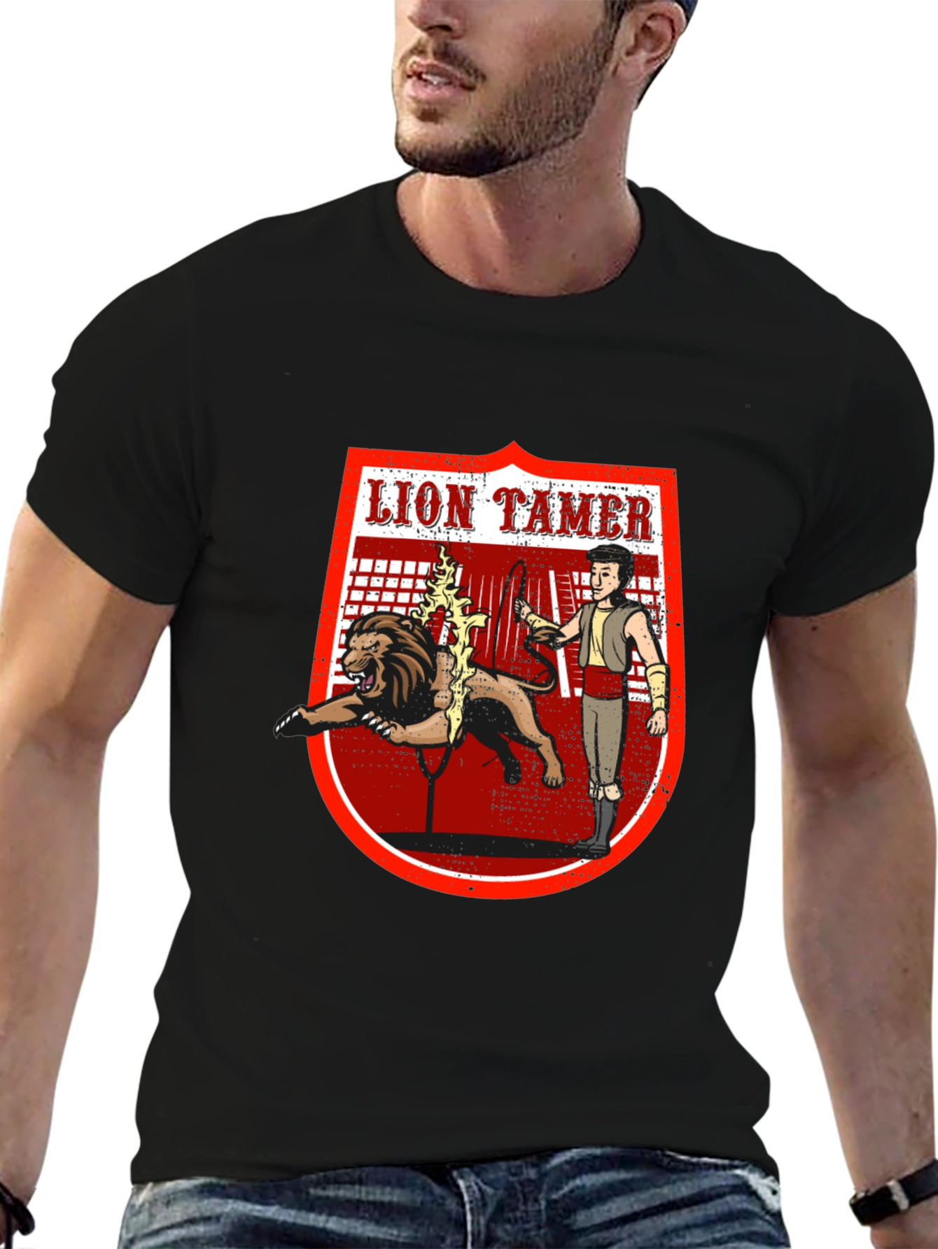 Lion Tamer Graphic T-Shirt - Circus Inspired Design