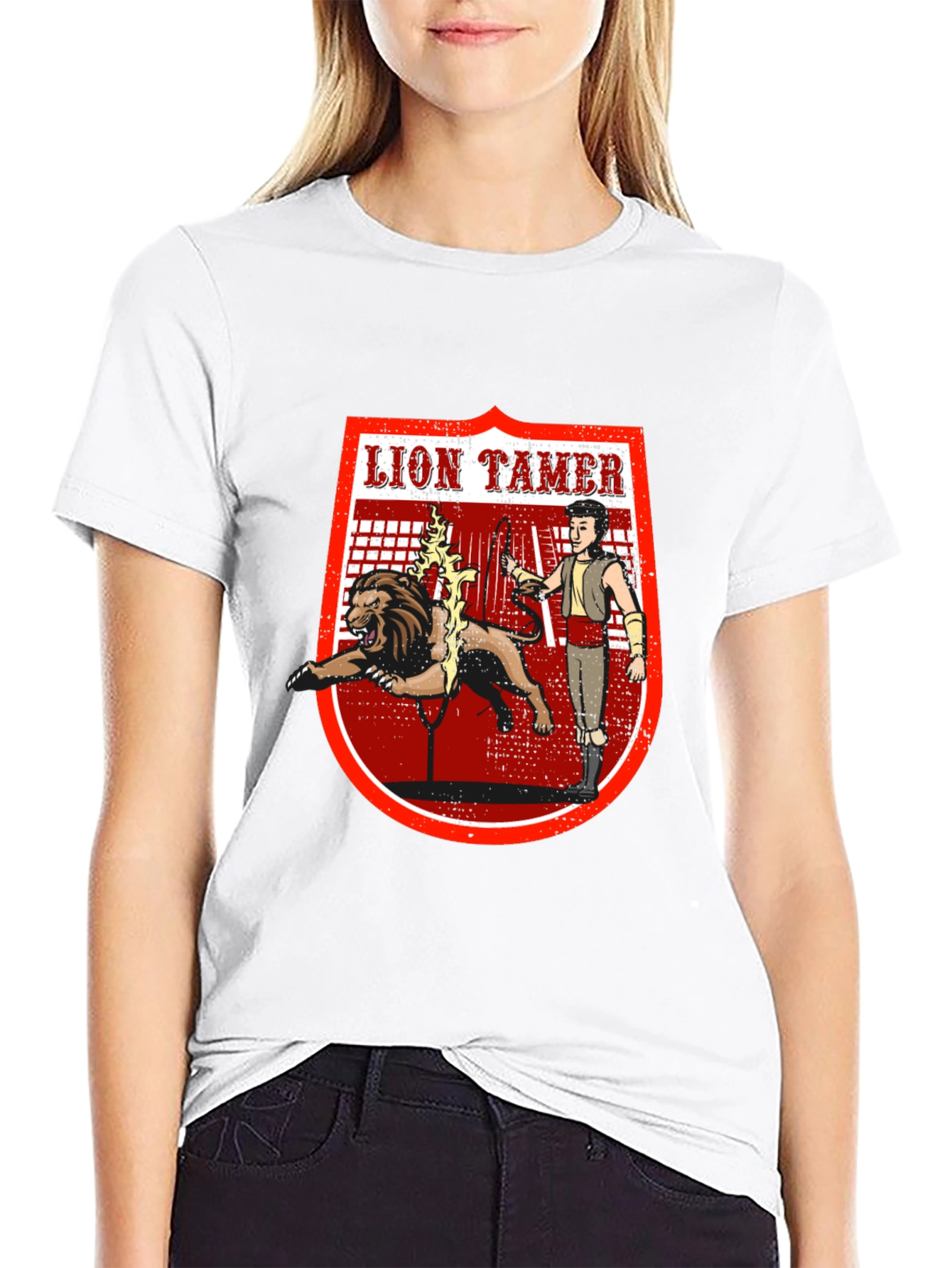 Lion Tamer Graphic T-Shirt - Circus Inspired Design