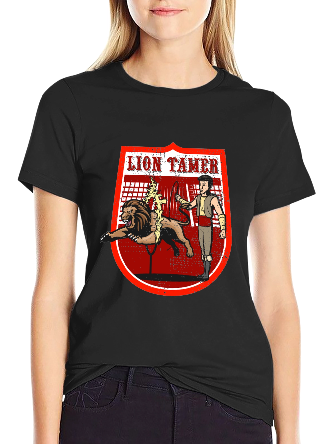 Lion Tamer Graphic T-Shirt - Circus Inspired Design