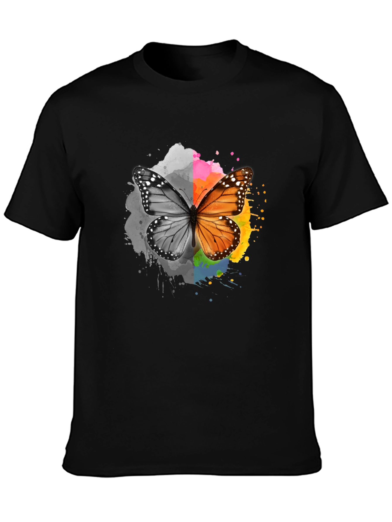Butterfly Graphic Print Mens T-Shirt