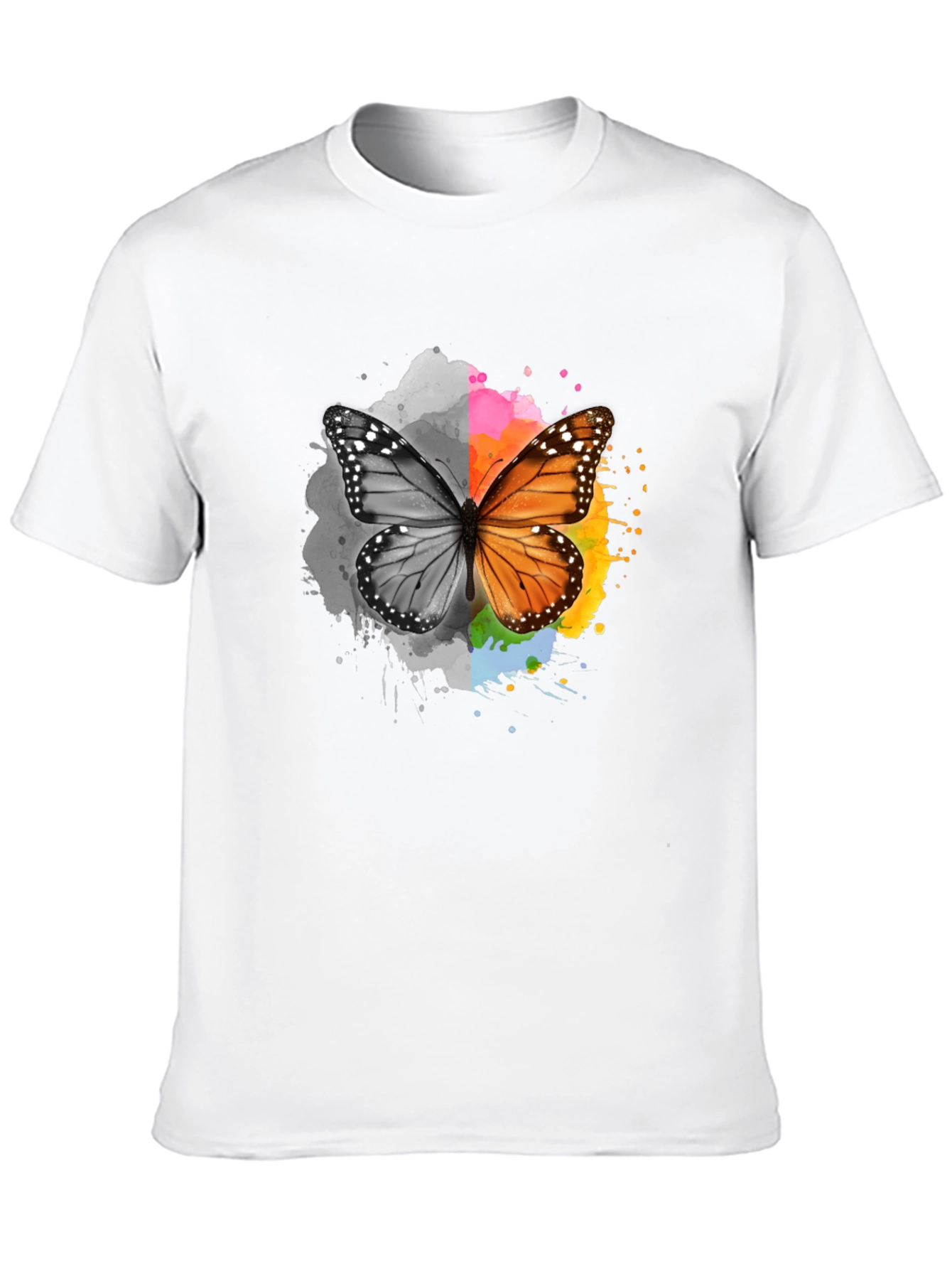Butterfly Graphic Print Mens T-Shirt