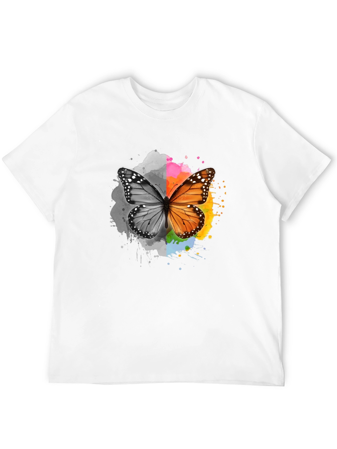 Butterfly Graphic Print Mens T-Shirt