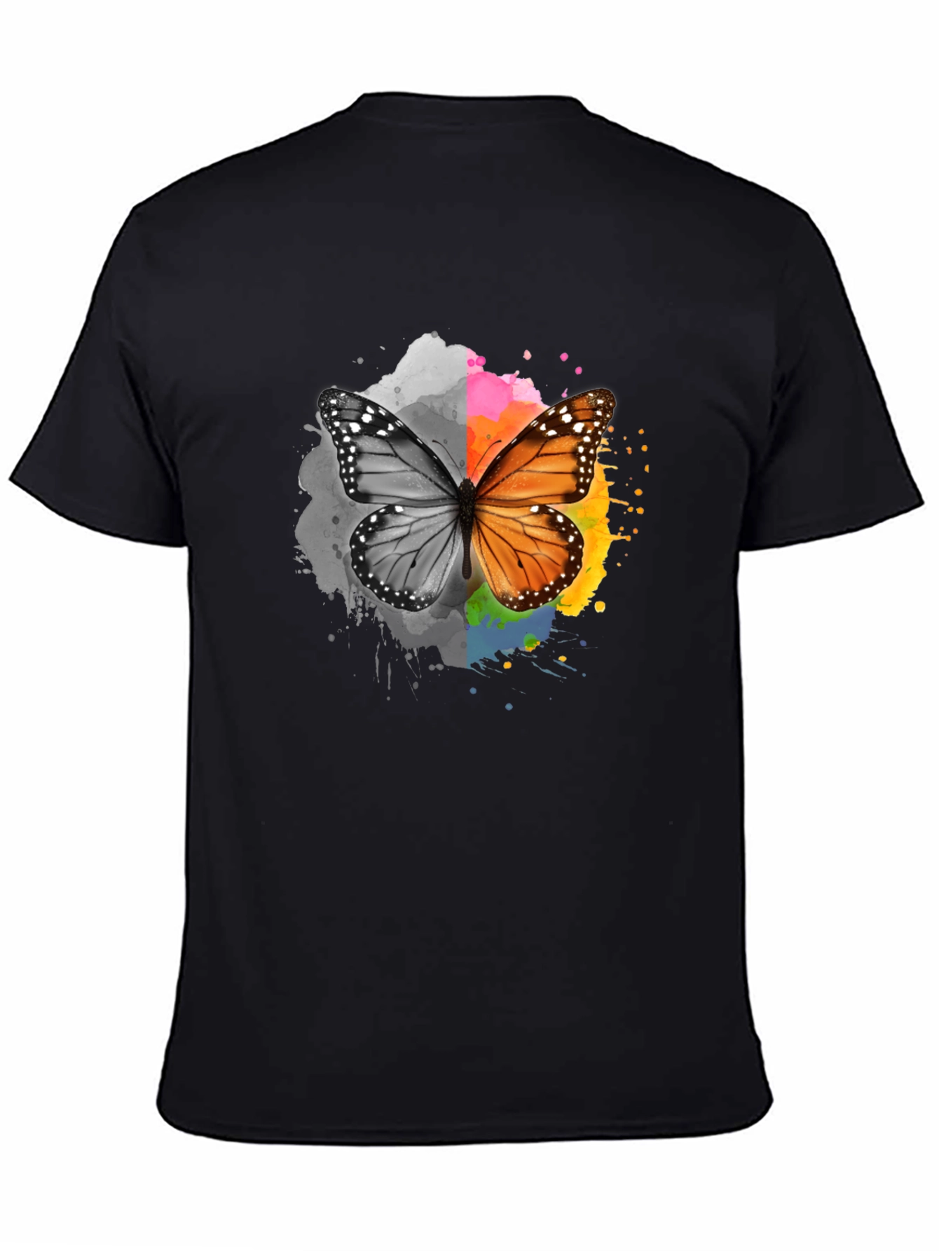 Butterfly Graphic Print Mens T-Shirt