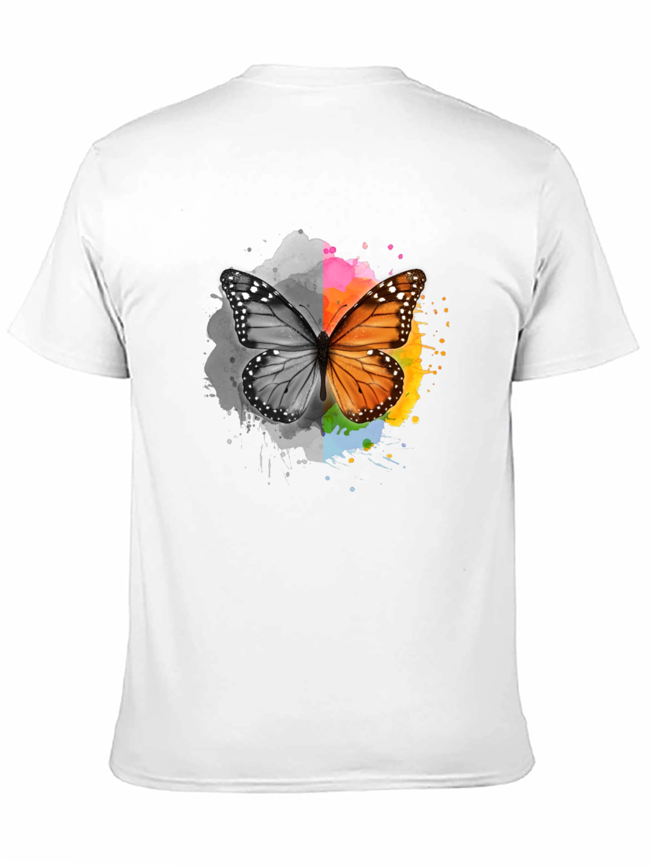Butterfly Graphic Print Mens T-Shirt