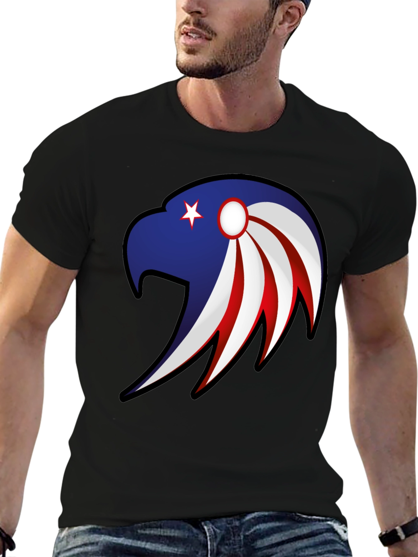 American Eagle Graphic Print T-Shirt - Patriotic Pride