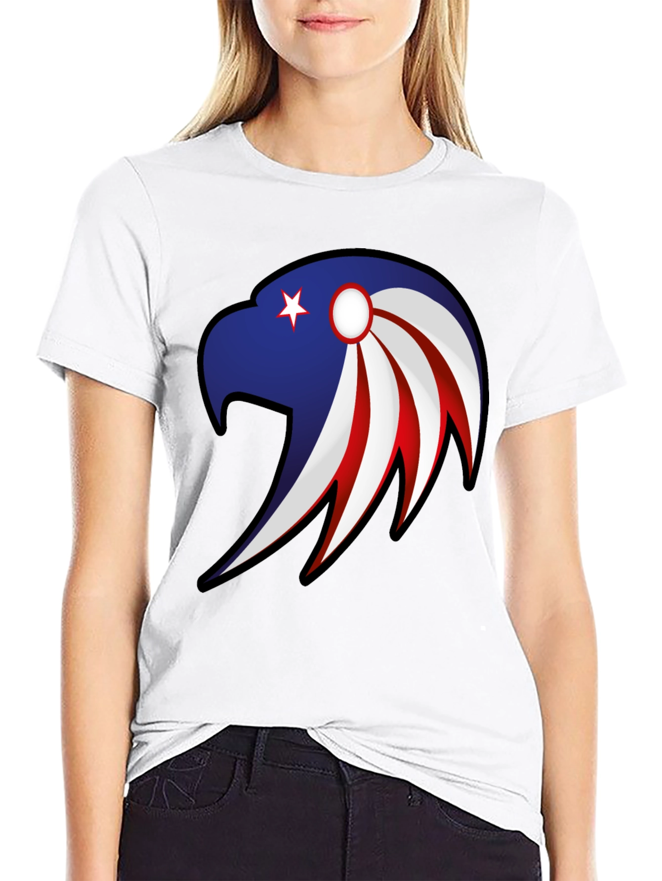 American Eagle Graphic Print T-Shirt - Patriotic Pride