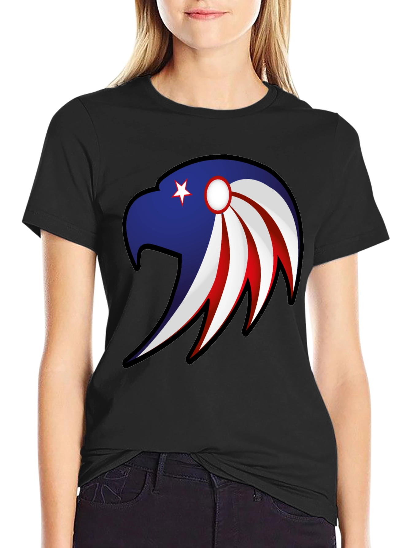 American Eagle Graphic Print T-Shirt - Patriotic Pride