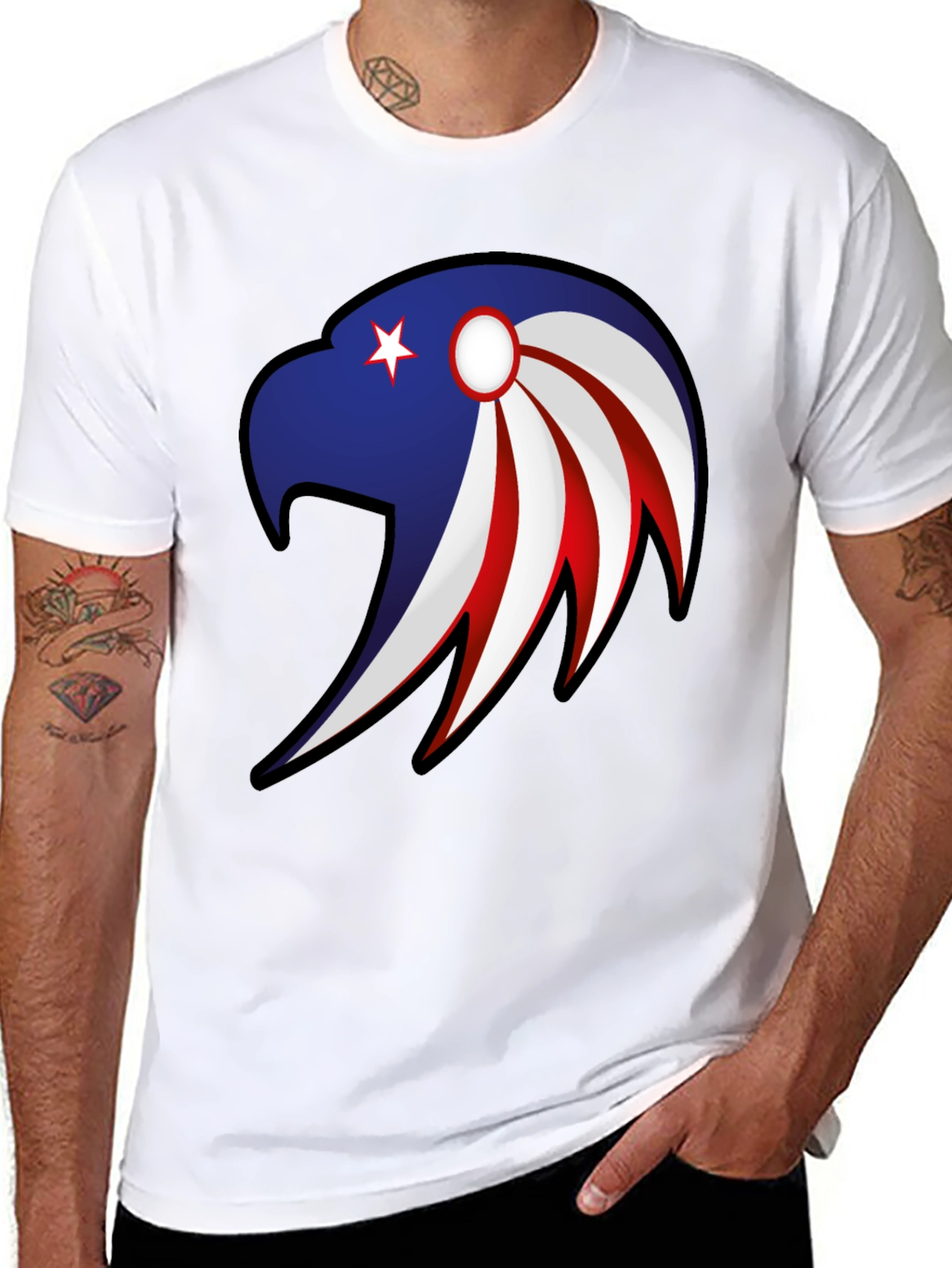 American Eagle Graphic Print T-Shirt - Patriotic Pride