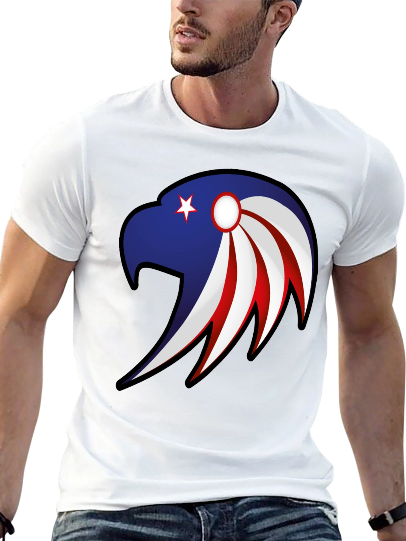 American Eagle Graphic Print T-Shirt - Patriotic Pride