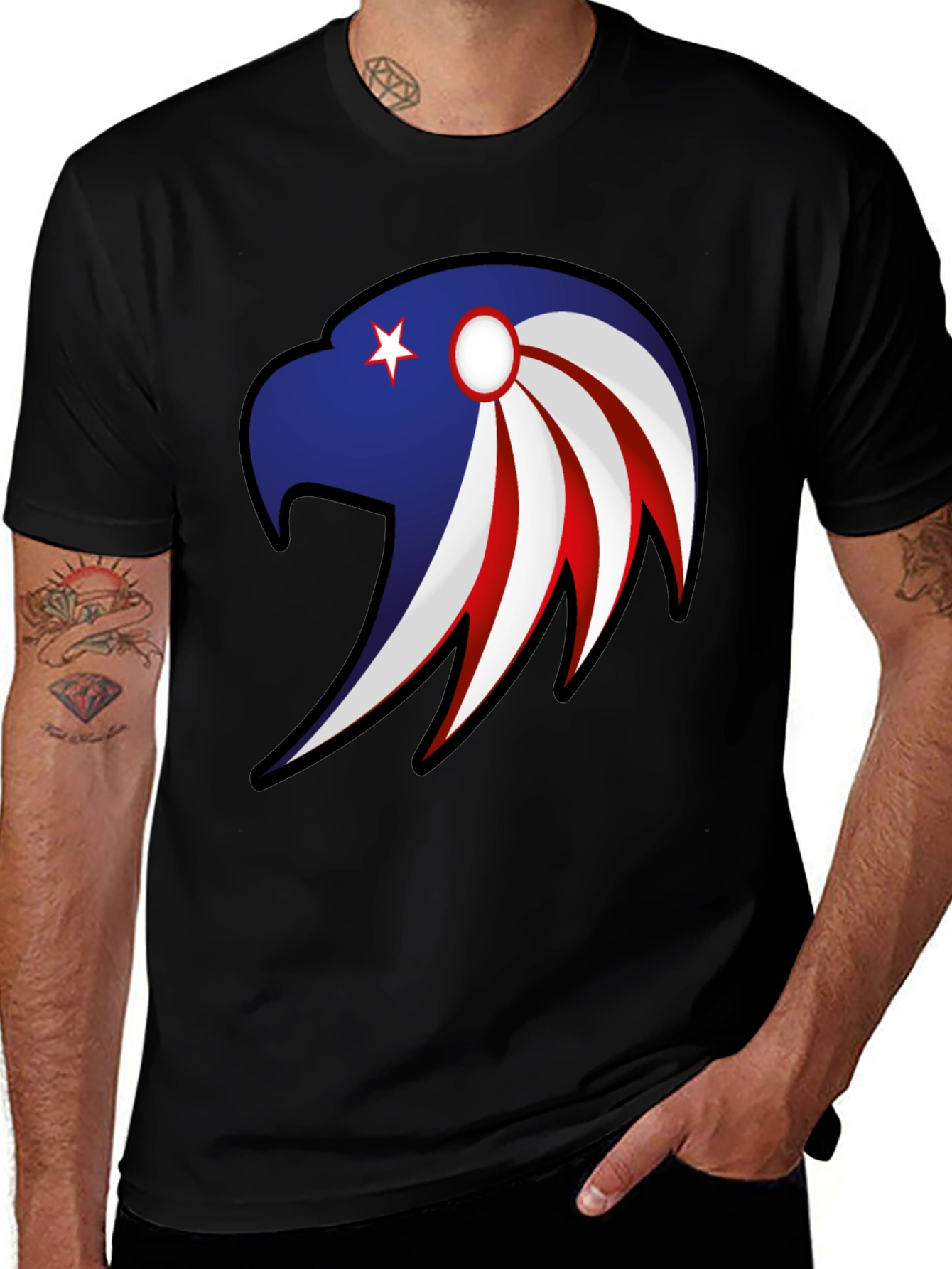 American Eagle Graphic Print T-Shirt - Patriotic Pride