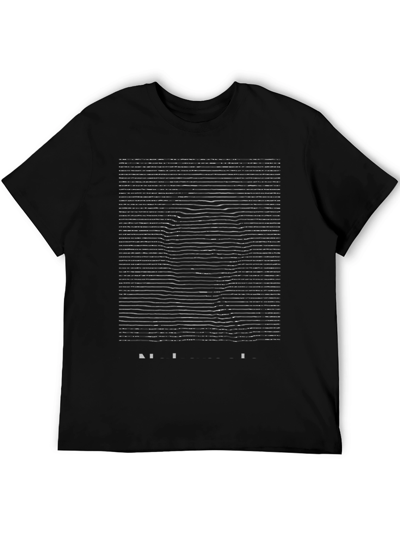 Abstract Portrait Graphic Black T-Shirt