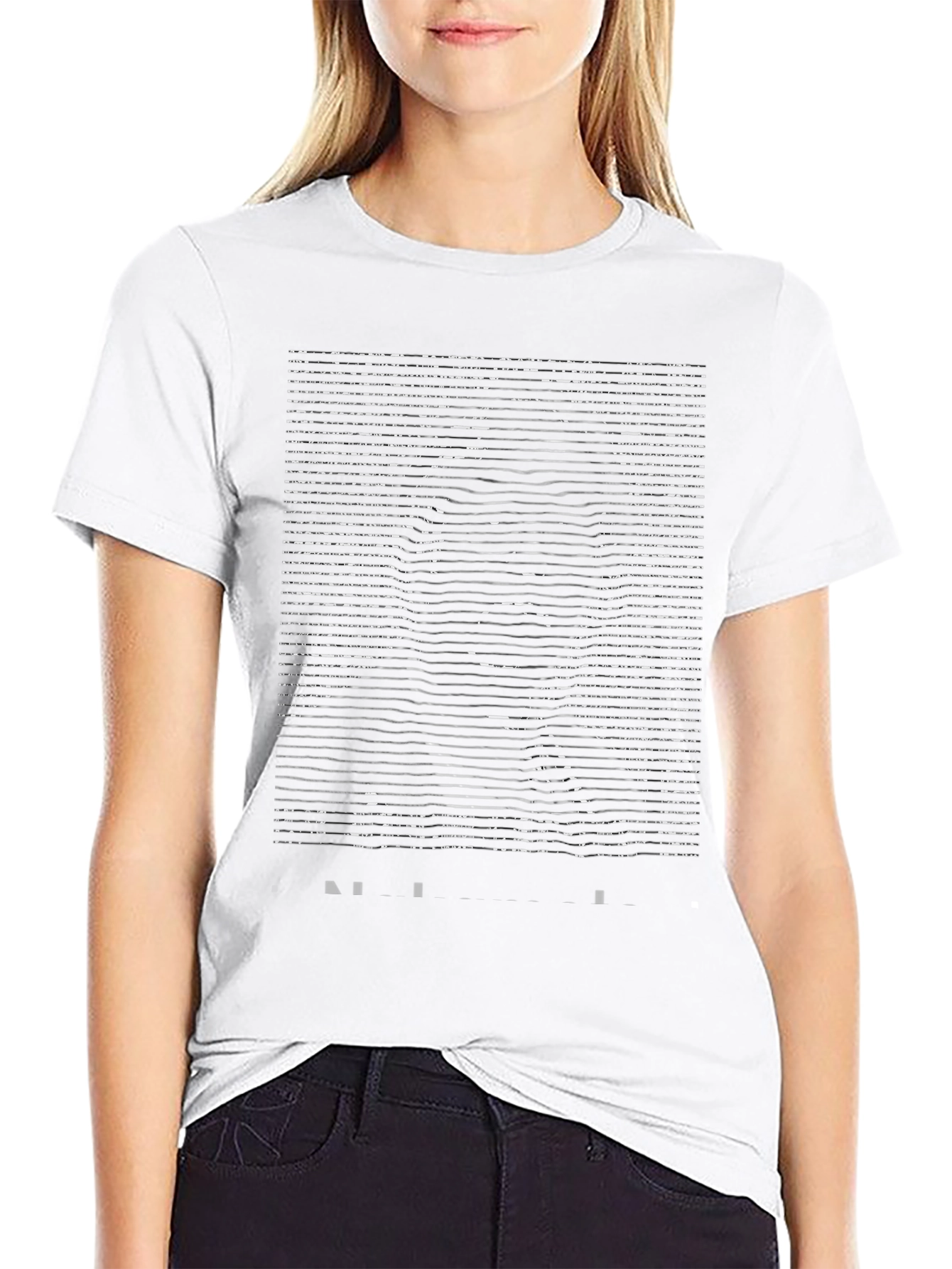 Abstract Portrait Graphic Black T-Shirt