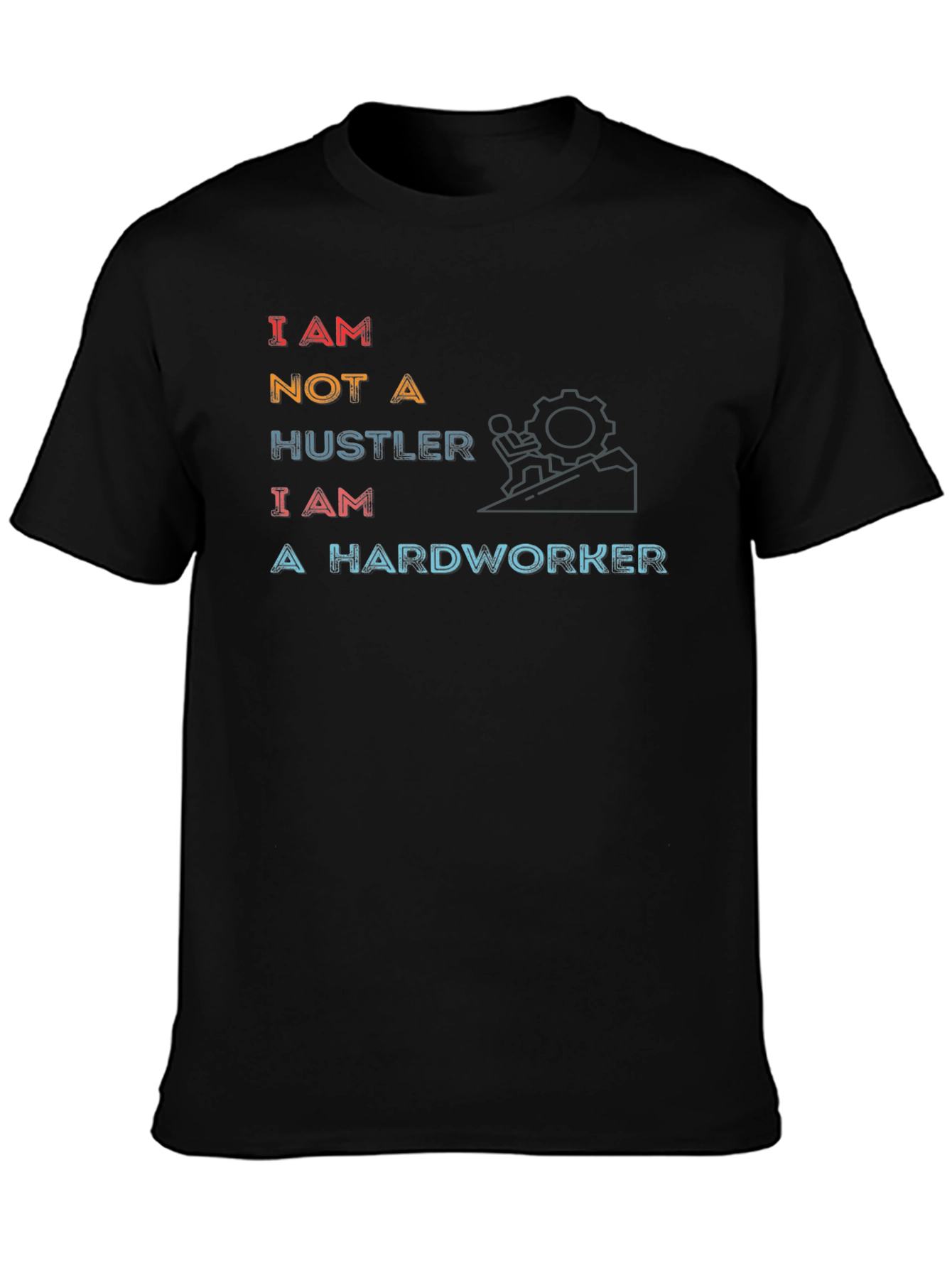 Hardworker Graphic Tee - Motivational Black T-Shirt