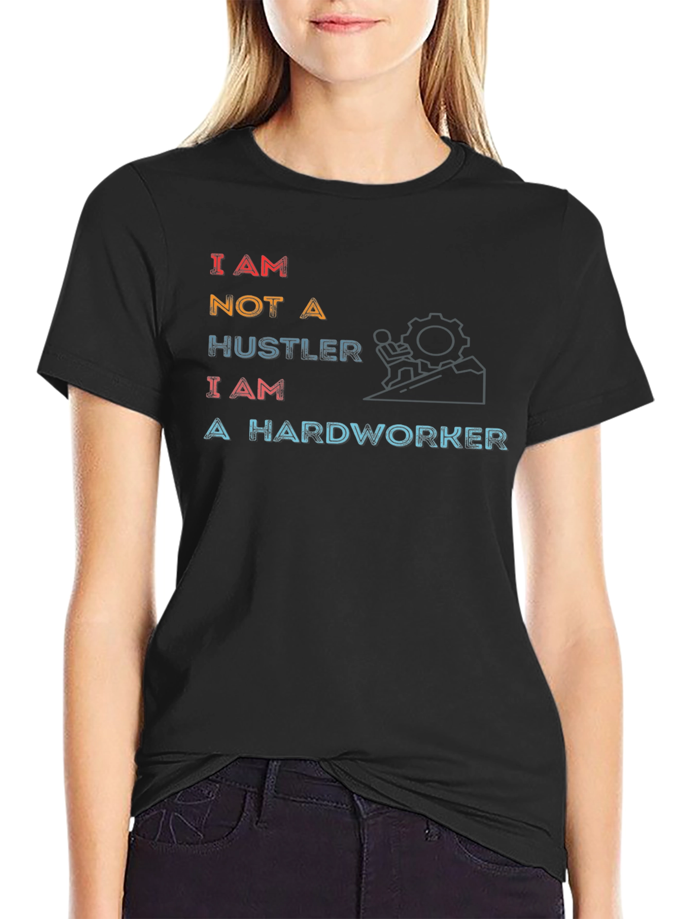 Hardworker Graphic Tee - Motivational Black T-Shirt