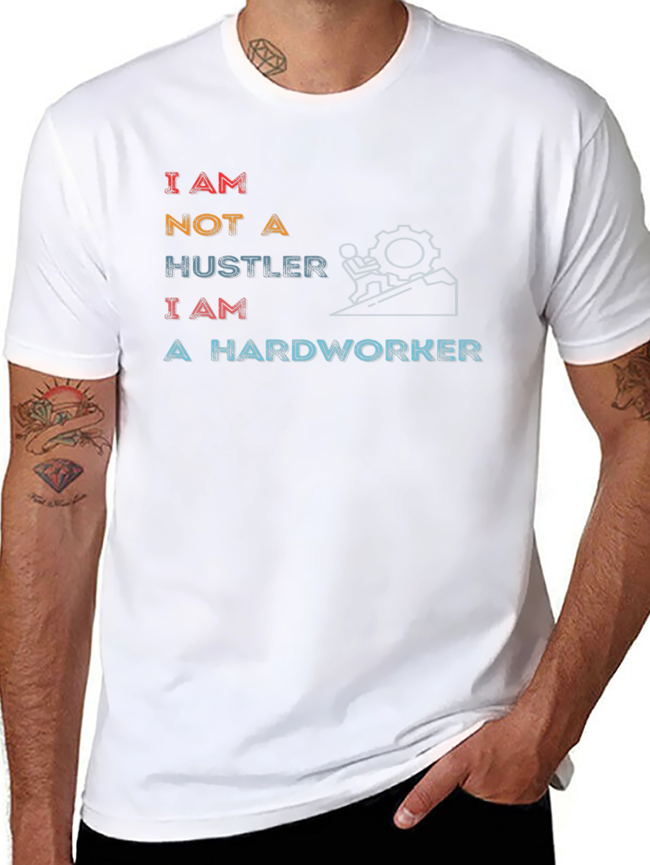 Hardworker Graphic Tee - Motivational Black T-Shirt