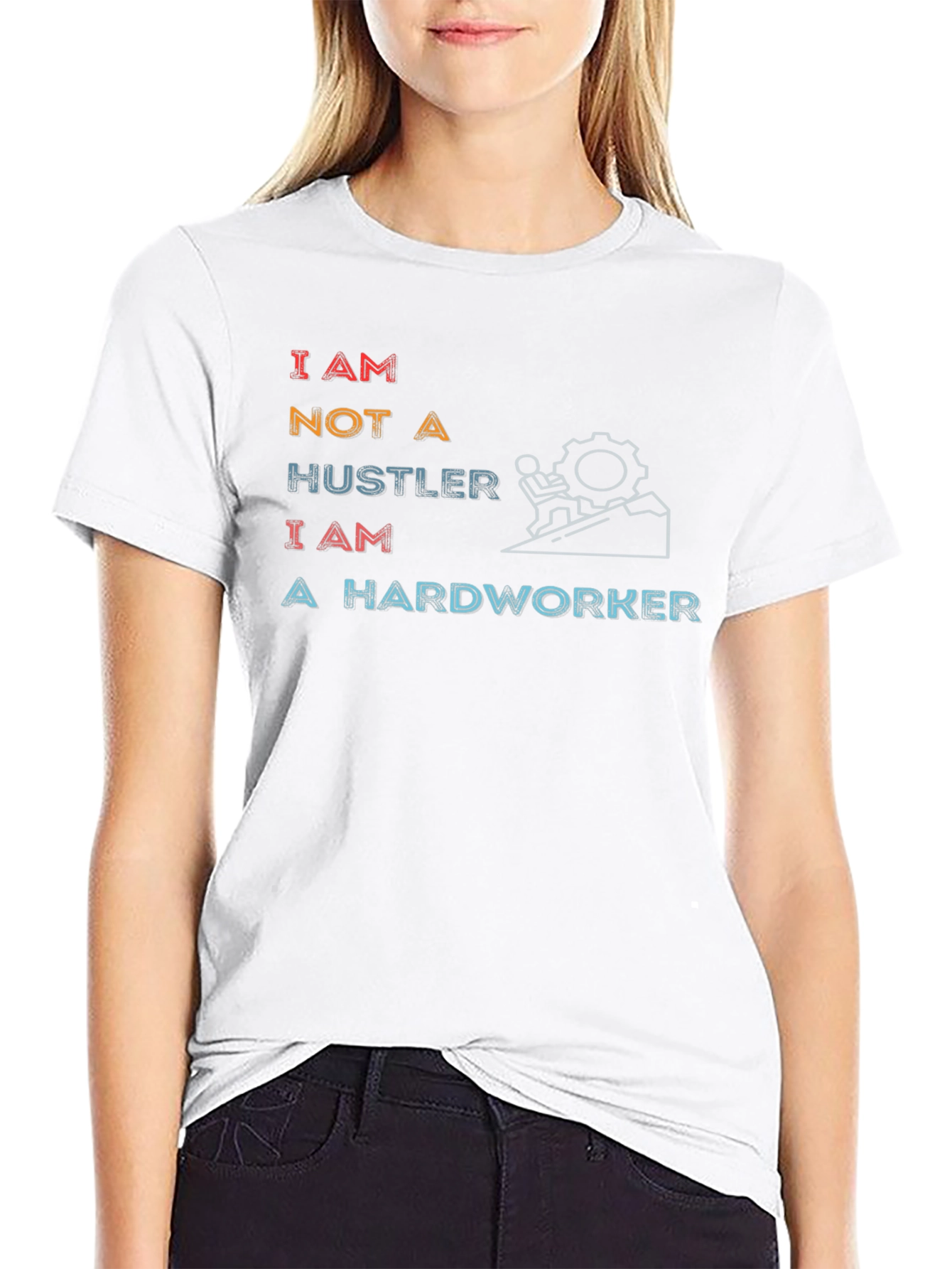 Hardworker Graphic Tee - Motivational Black T-Shirt