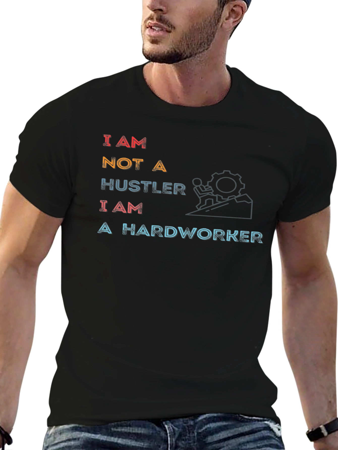 Hardworker Graphic Tee - Motivational Black T-Shirt