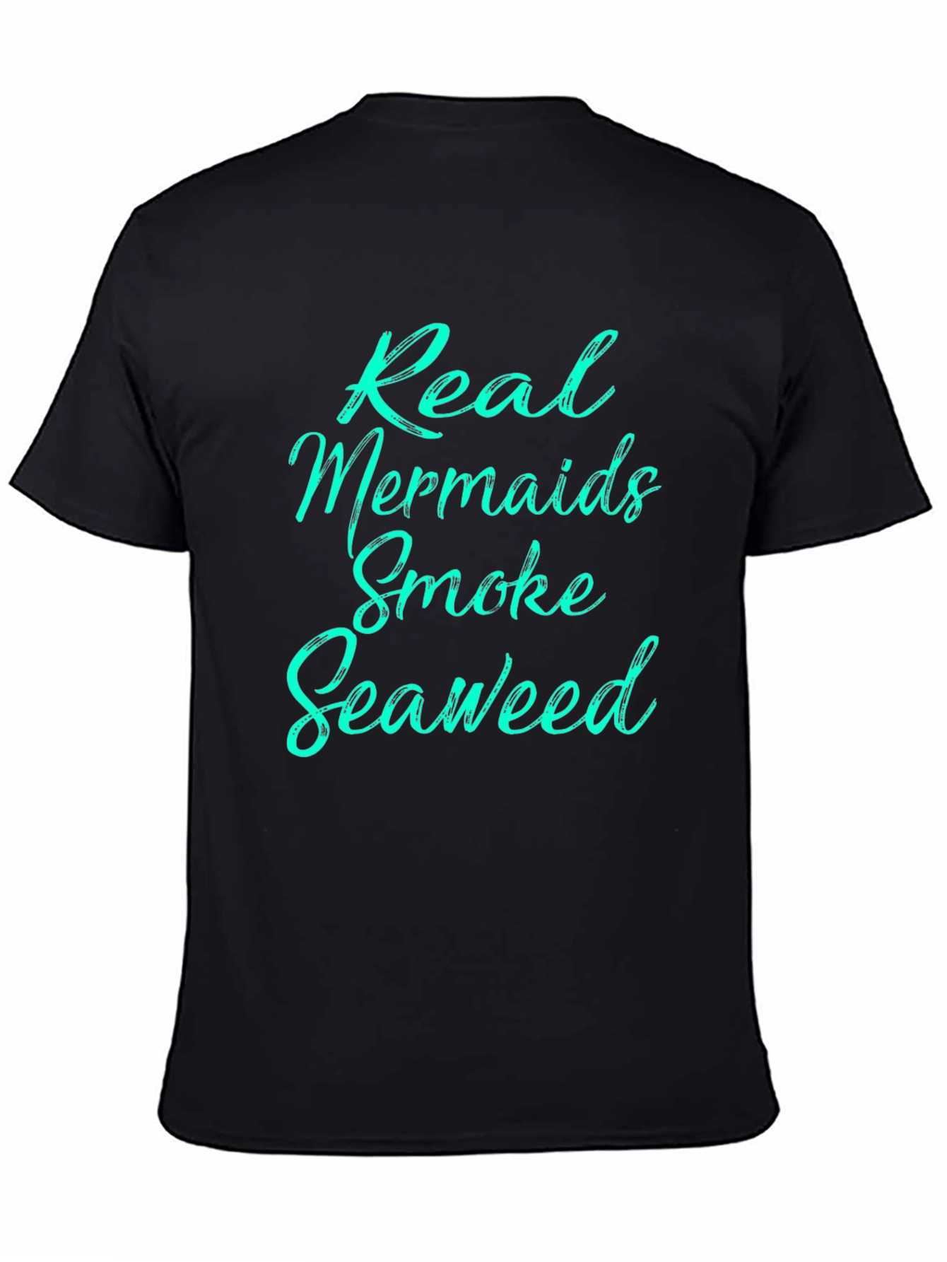 Real Mermaids Smoke Seaweed Black T-Shirt