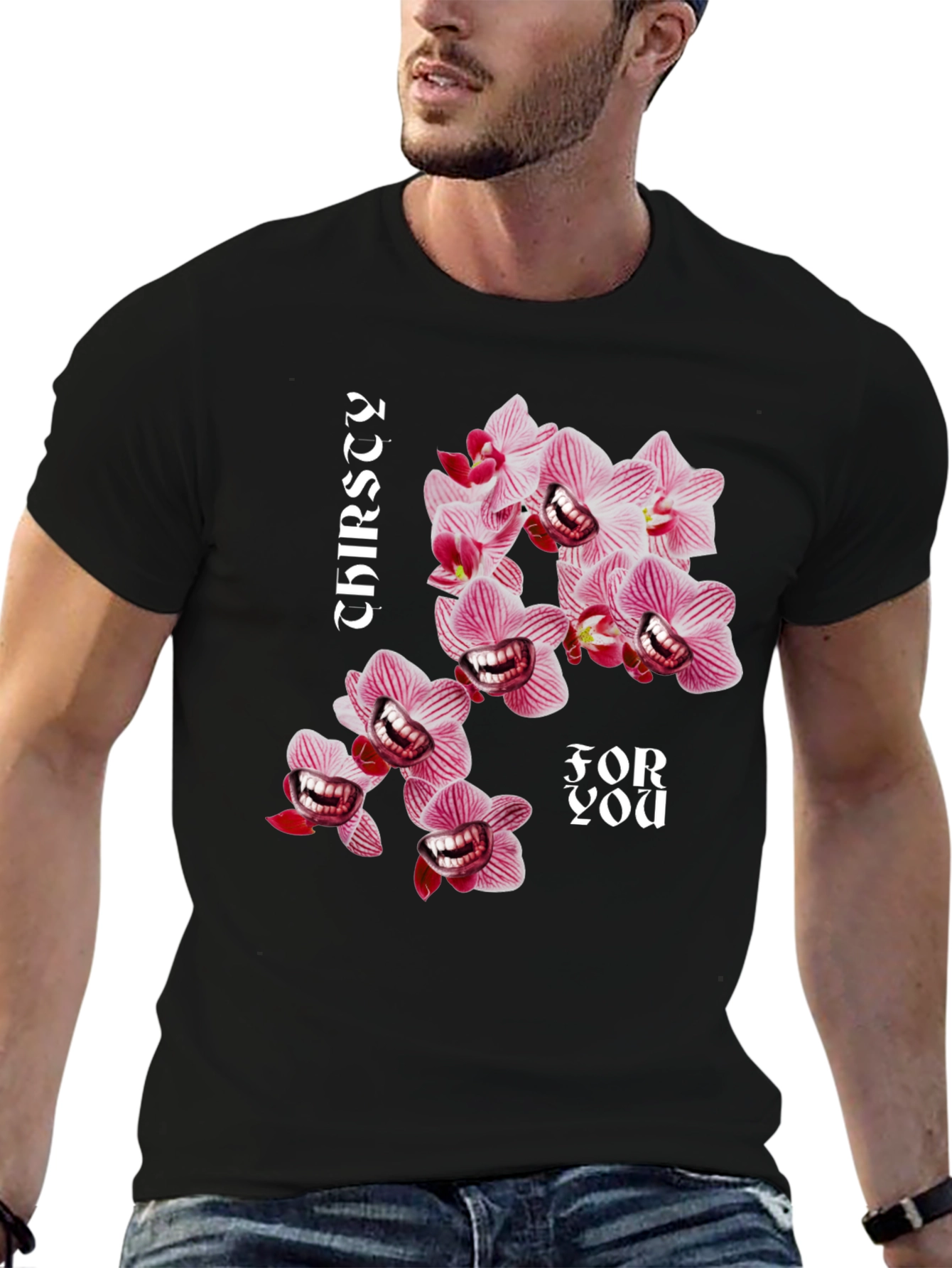 Thirsty For You Graphic Tee - Black T-Shirt