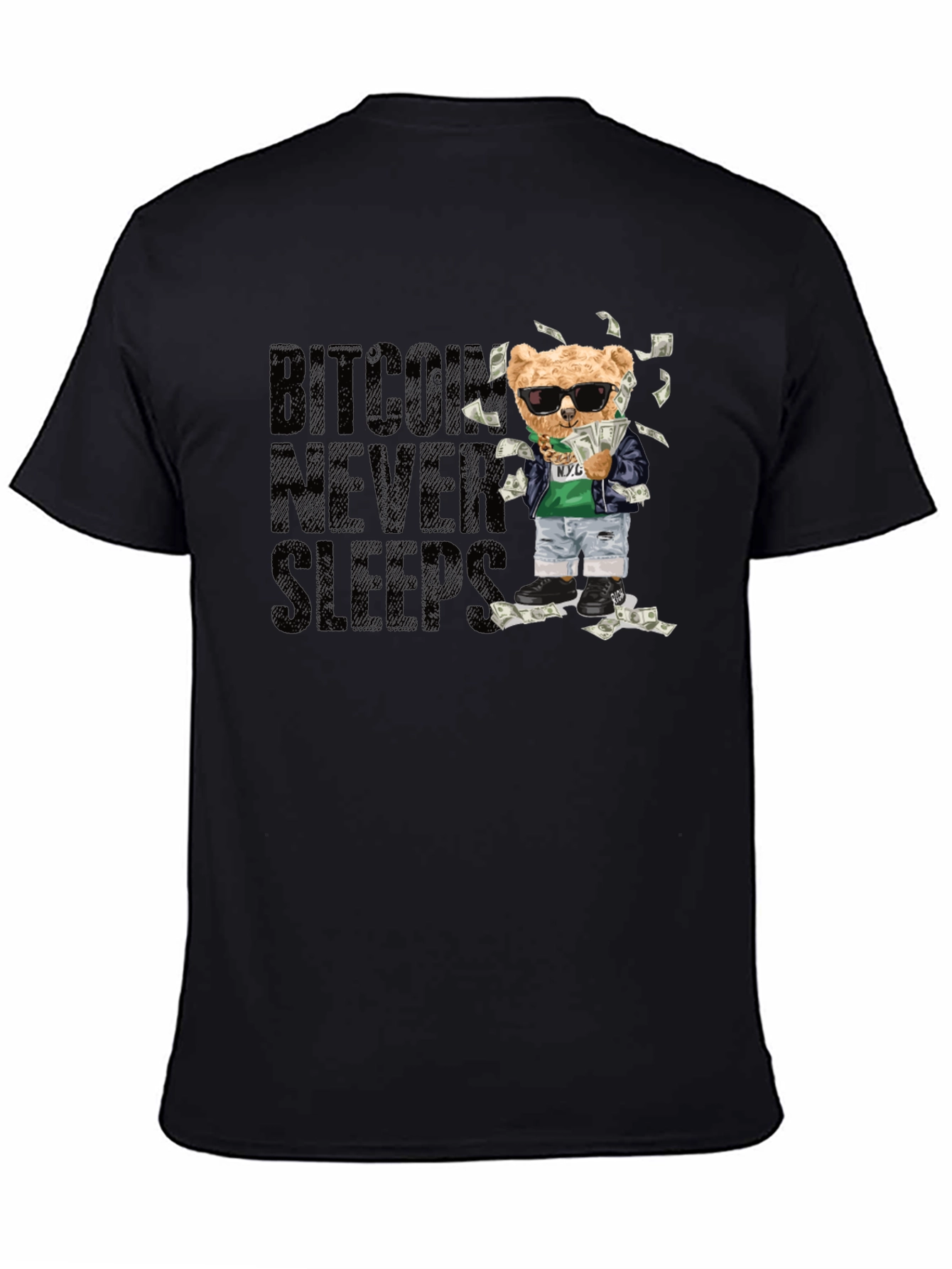 Bitcoin Never Sleeps Graphic Tee