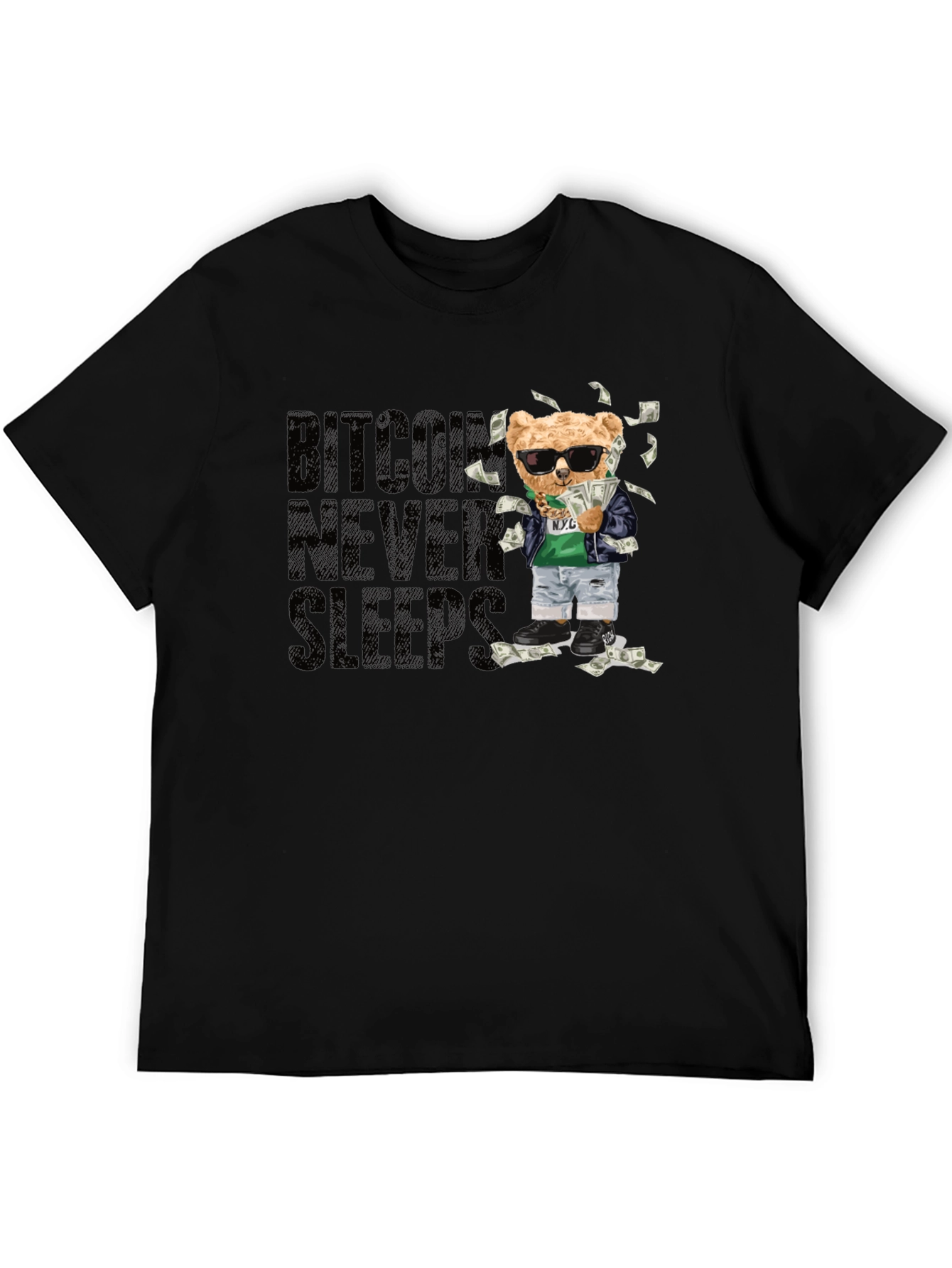 Bitcoin Never Sleeps Graphic Tee