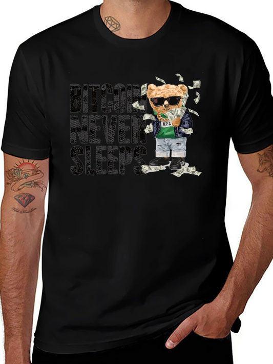 Bitcoin Never Sleeps Graphic Tee