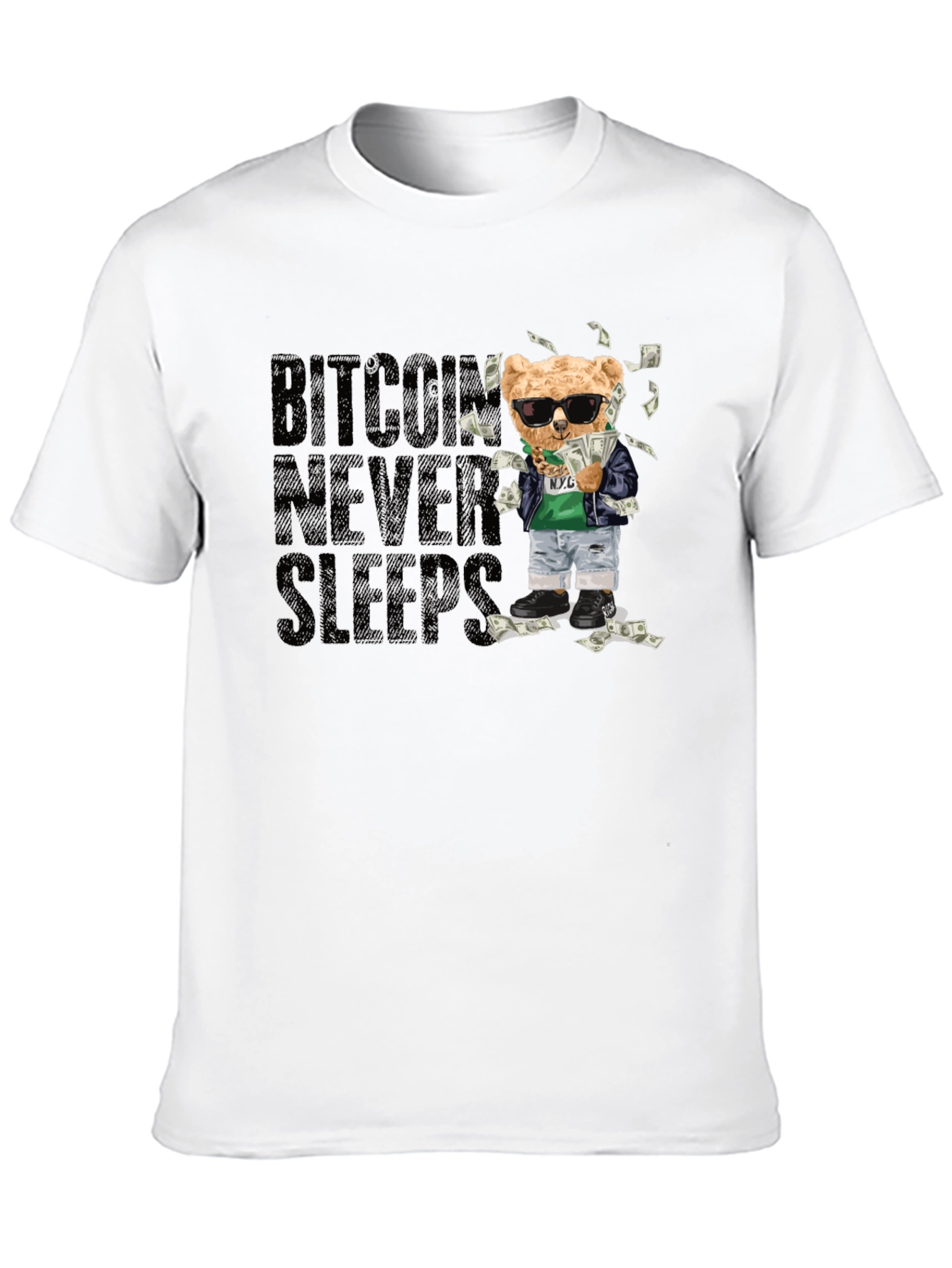 Bitcoin Never Sleeps Graphic Tee