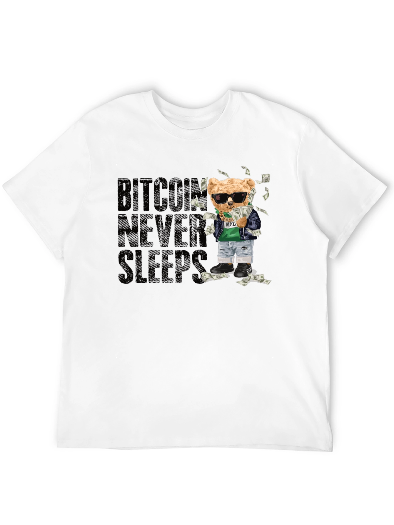 Bitcoin Never Sleeps Graphic Tee