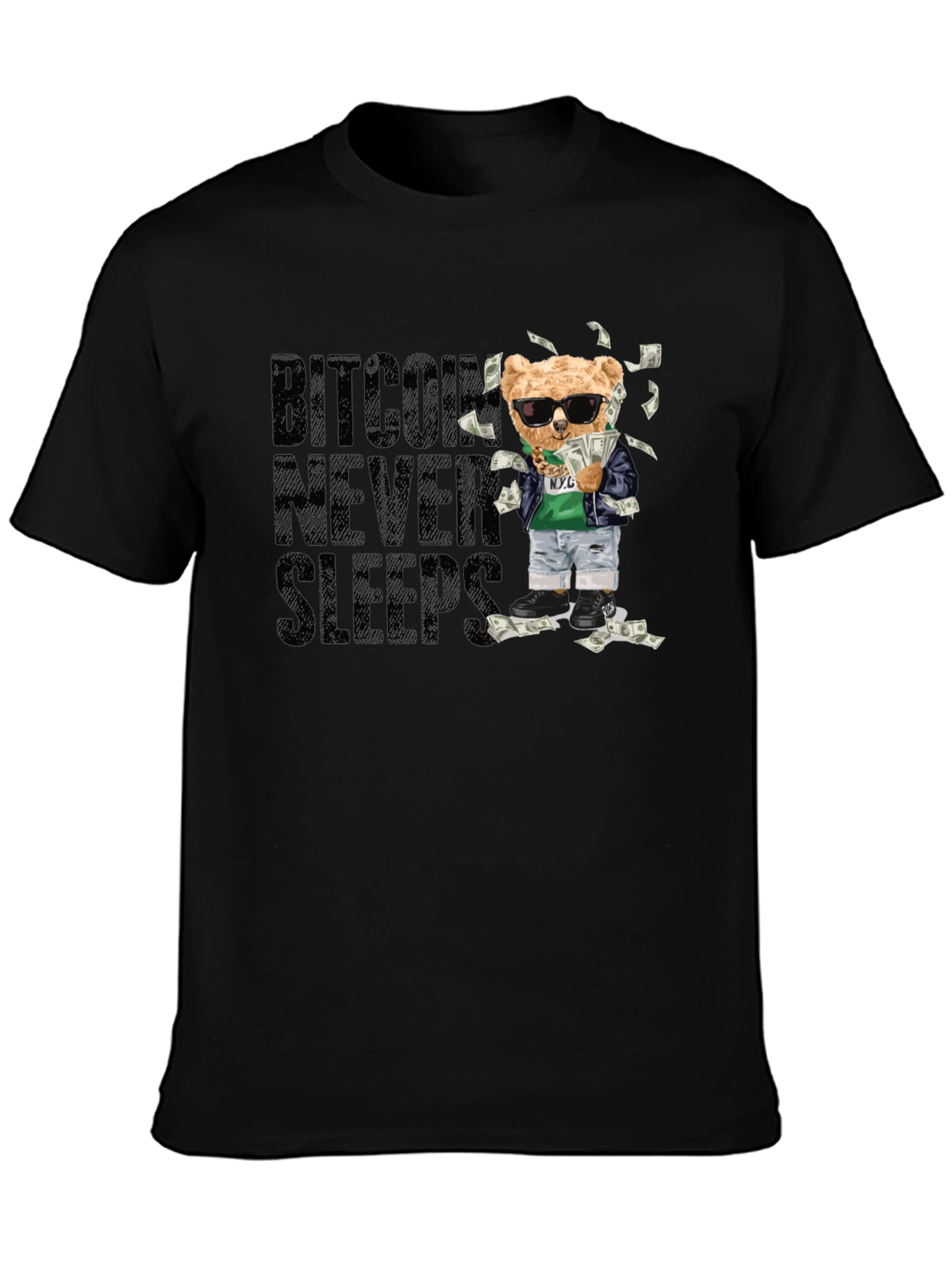 Bitcoin Never Sleeps Graphic Tee