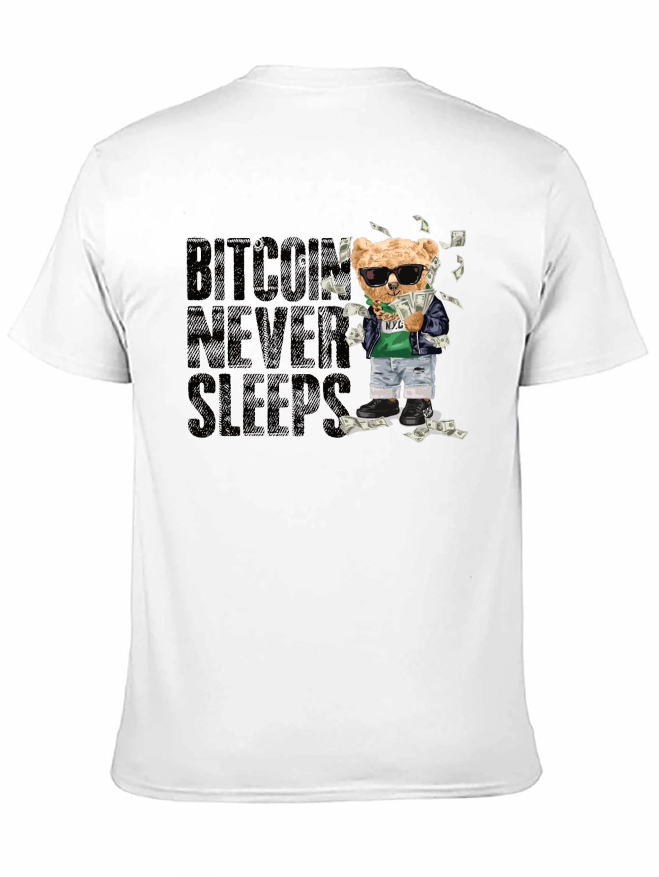 Bitcoin Never Sleeps Graphic Tee
