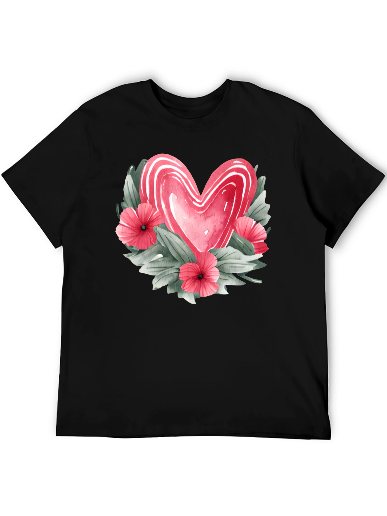 Floral Heart Graphic T-Shirt