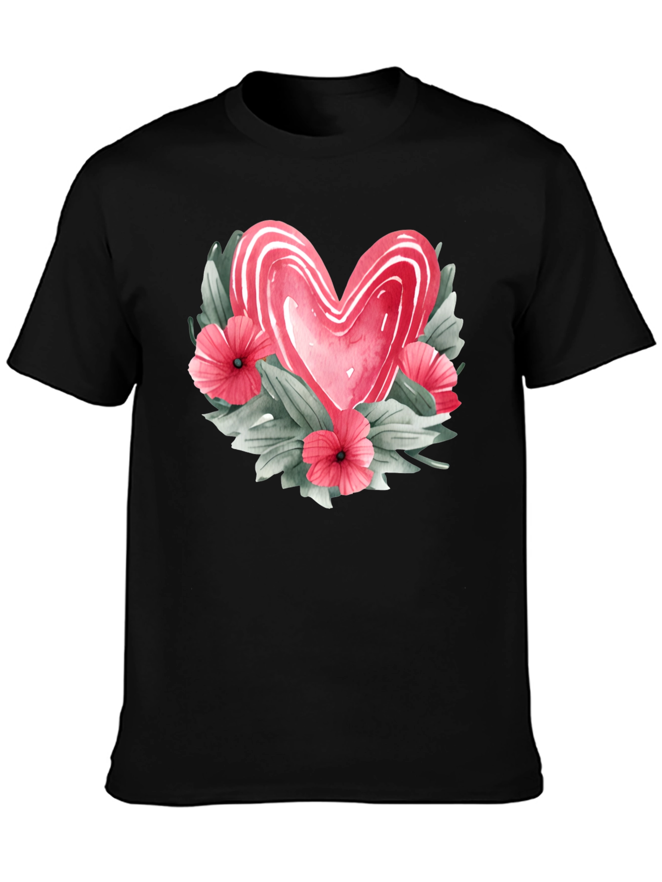 Floral Heart Graphic T-Shirt