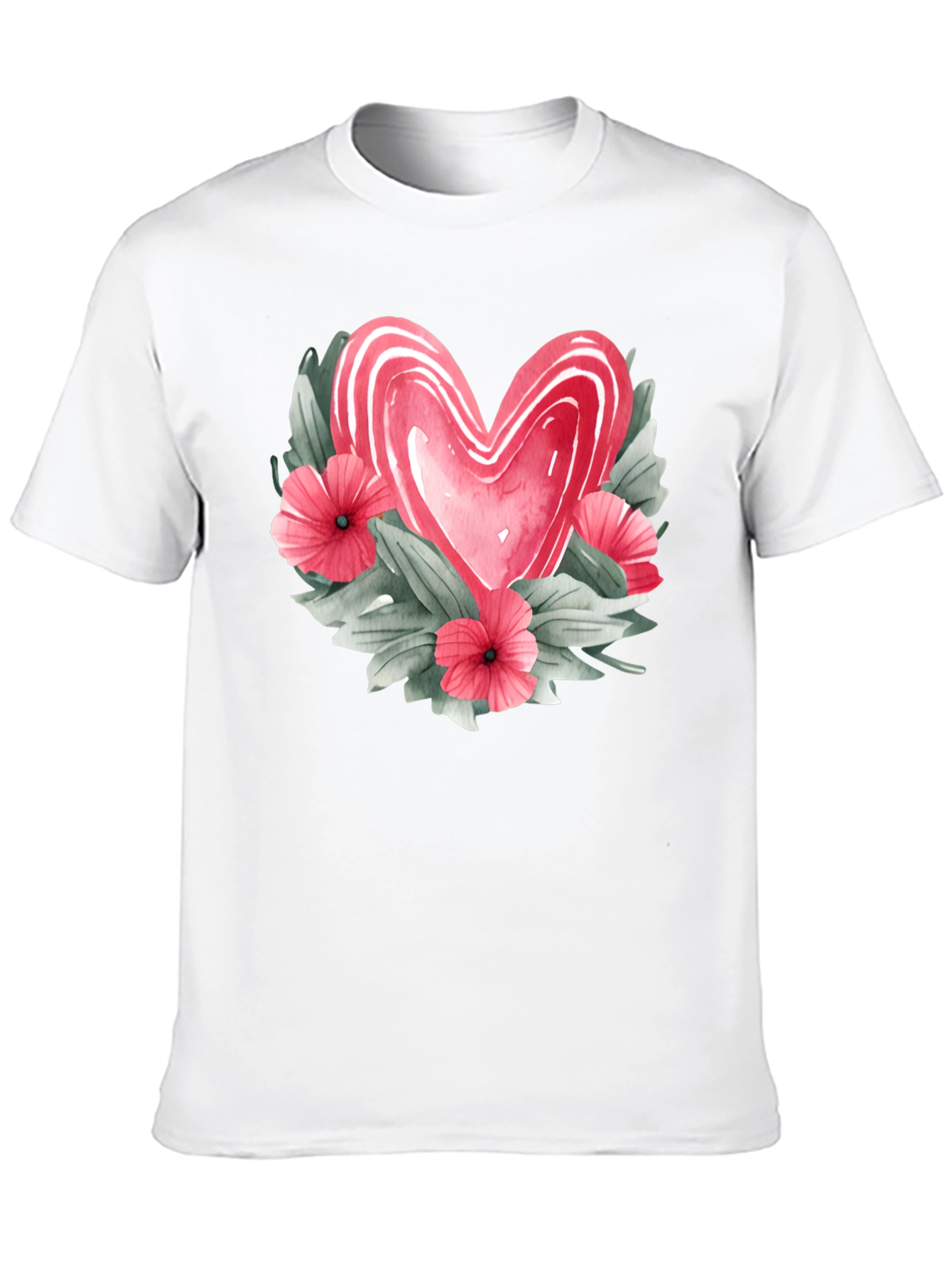Floral Heart Graphic T-Shirt