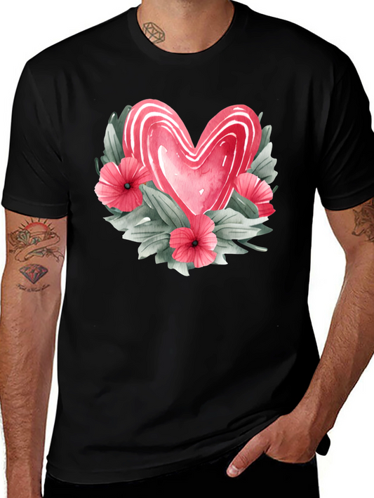 Floral Heart Graphic T-Shirt