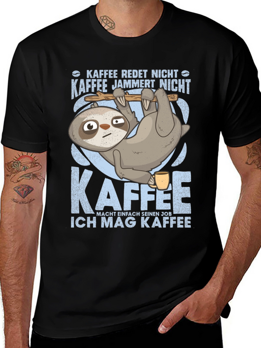 Sloth Coffee Graphic Tee - Kaffee Redet Nicht
